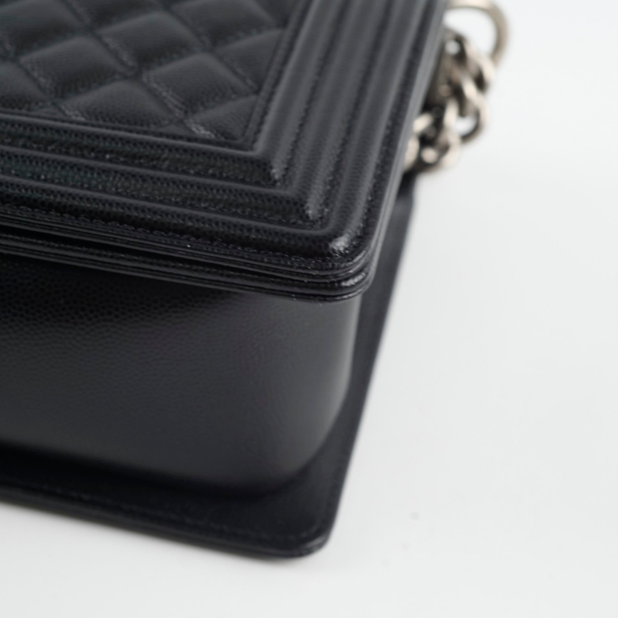 Chanel Caviar Old Medium Boy Bag Black 28cm - Luxury Designer Handbag for Women, Perfect for Evening Parties & Special Occasions
