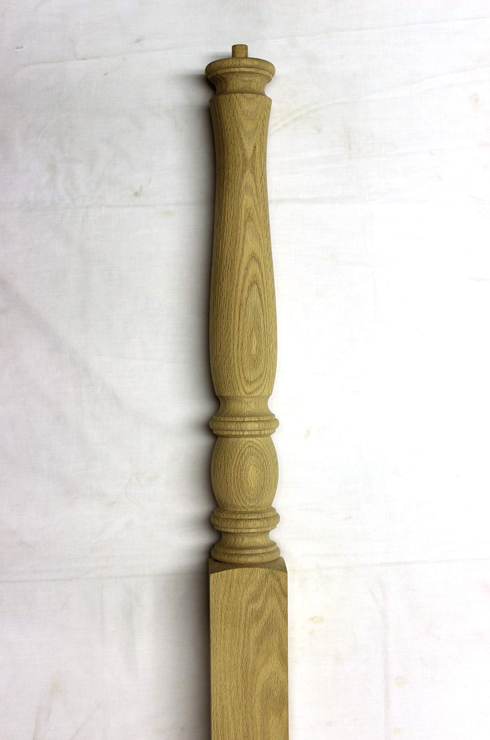 6010 Series Unfinished Hardwood Red Oak Stair Handrail Part - 72-D3.5 Red Oak Dowel Top Newel, 3.5 Inch - Perfect for Staircase Renovation & Home Improvement Projects