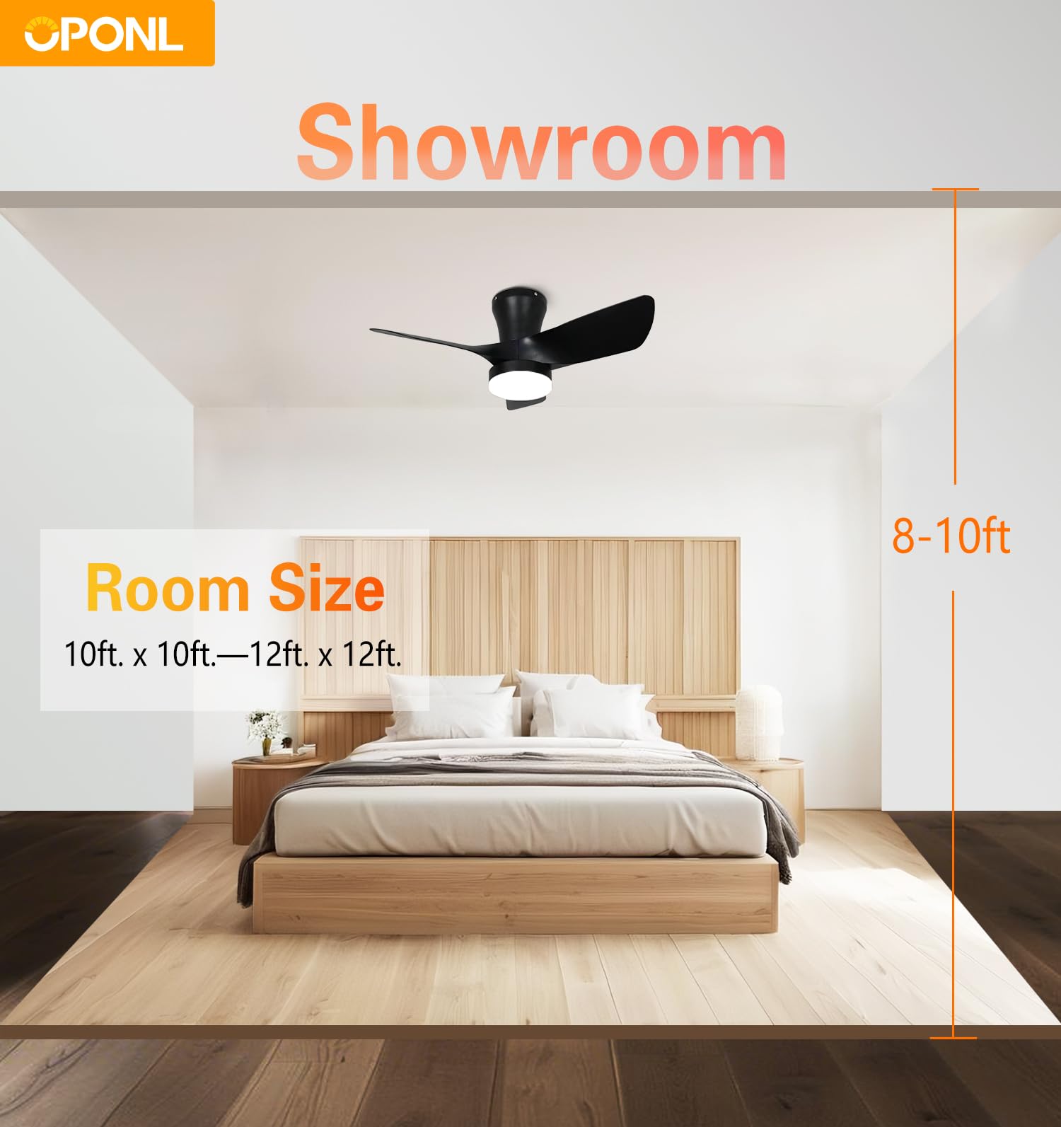 30 Inch Black Ceiling Fan with Light - High Airflow Quiet DC Motor - Modern Ceiling Fans with Lights for Bedroom, Kitchen, Dining Room & Patio - Perfect for Cooling and Lighting Indoor/Outdoor Spaces