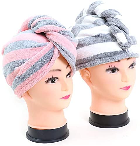 RA8 PRODUCTS 2PCS Ultra Soft Microfiber Hair Towel Wrap for Women - Super Absorbent Quick Dry Hair Towel for Wet Hair - Perfect for Salon, Spa, Gym & Home Use