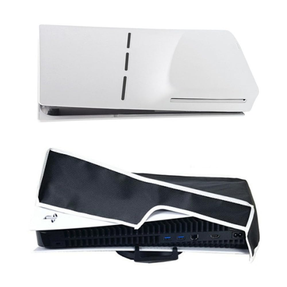 Dust Cover for PS5 Slim Console - Waterproof & Scratch-Resistant Protective Case, Dust Sleeve for PS5 Slim Disc & Digital Edition (Grey Vertical) - Perfect for Gaming Setup & Console Protection