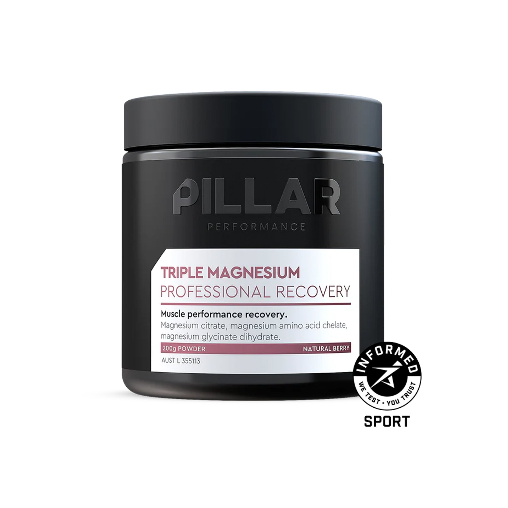 PILLAR Performance Triple Magnesium Supplement - High Absorption Magnesium Complex for Muscle Recovery, Sleep & Stress Relief - Ideal for Athletes, Fitness & Daily Wellness