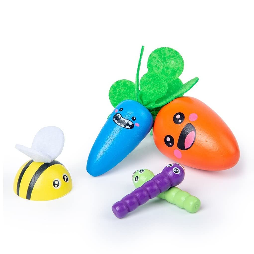 Wooden Magnetic Pulling Radishes Toy - Montessori Early Learning Educational Toy for Toddlers, Kids STEM Fine Motor Skills Development - Perfect for Preschool Classroom & Home Playtime Activities