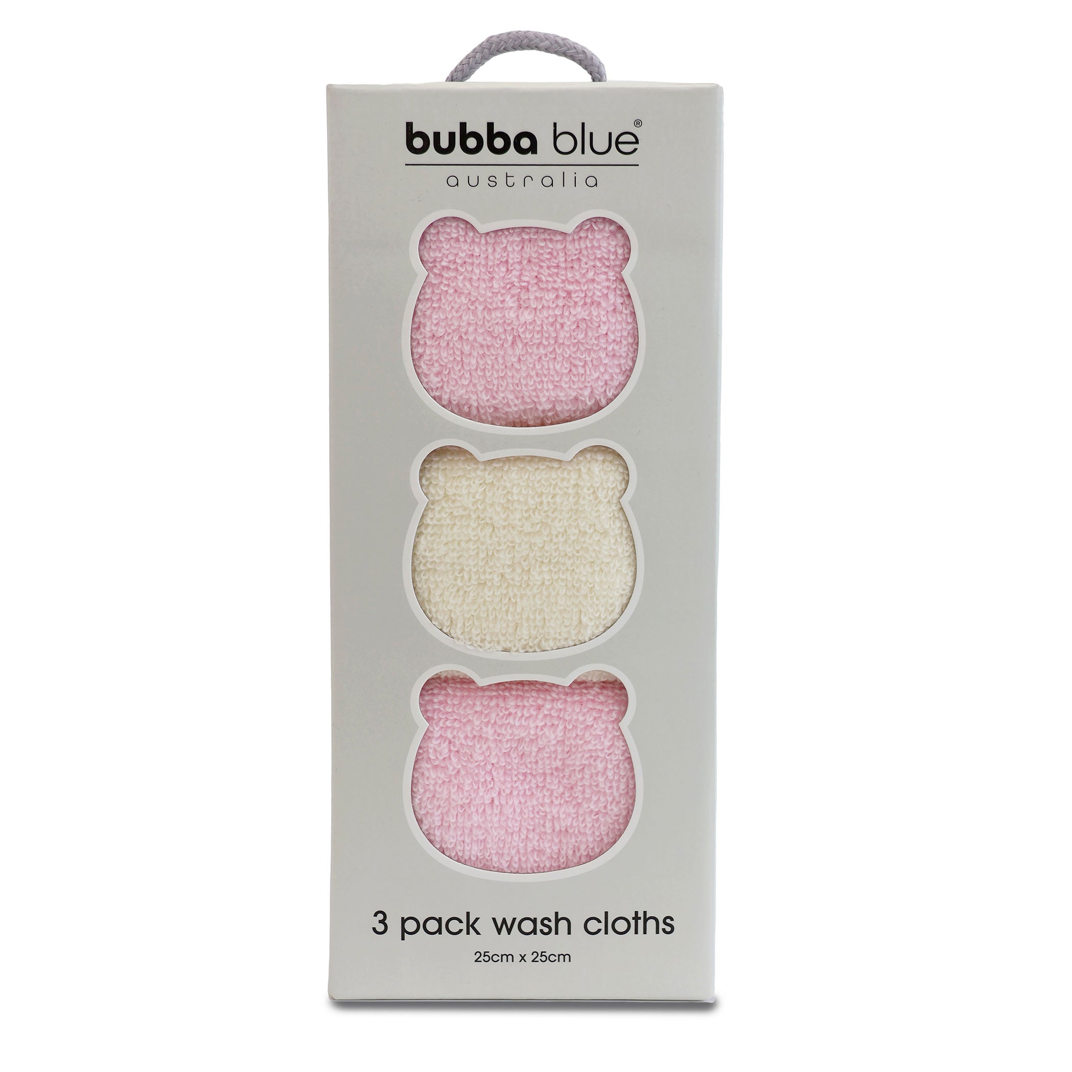 Nordic Sorbet 3-Pack Wash Cloths - Soft & Absorbent Strawberry & Cherry Design for Bath, Spa, and Baby Care