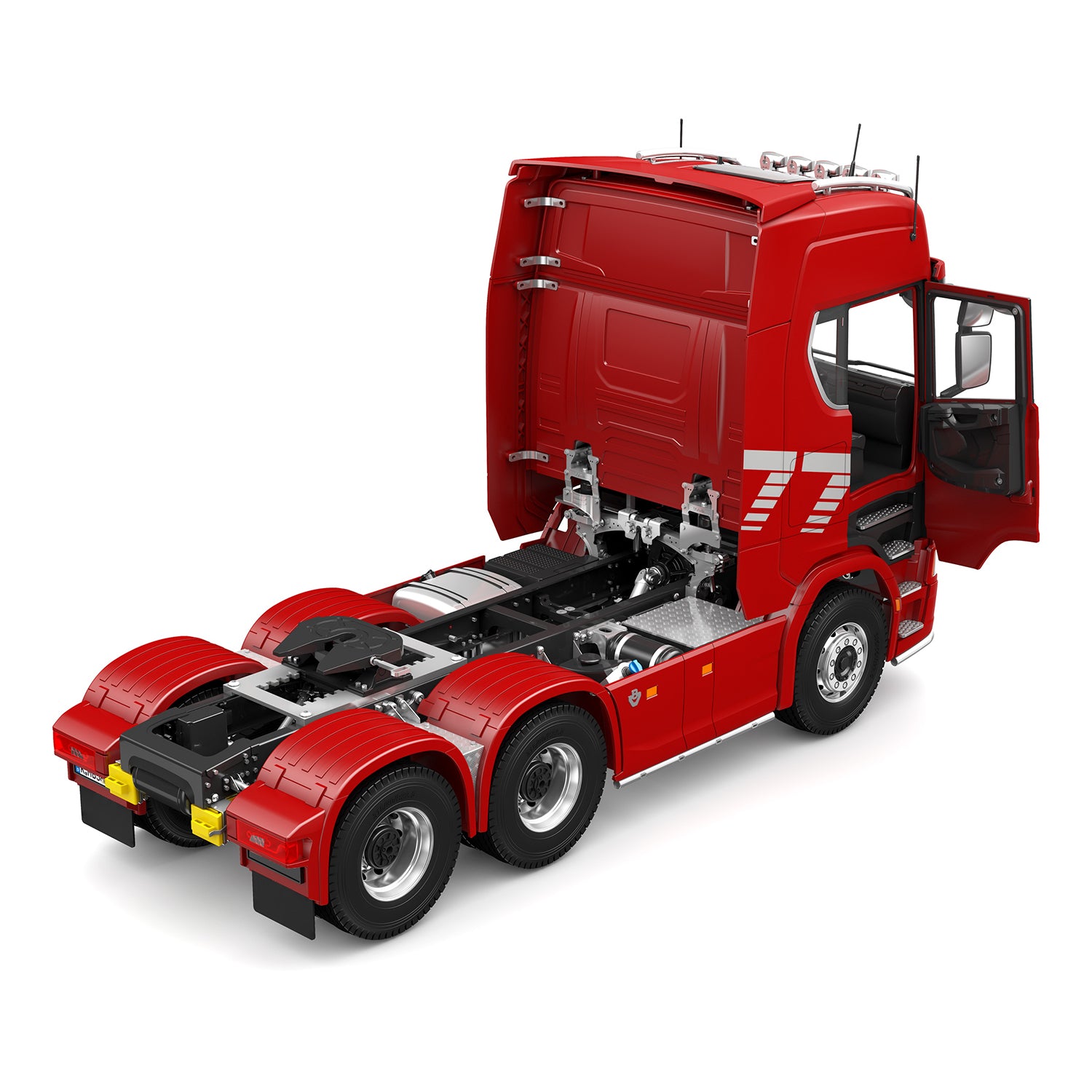 Kabolite 5802 1/14 Scale RC Tractor Truck 770S 6X6 RTR Model - Remote Control Battery Powered Simulation Vehicle for Off-Road Adventure & Construction Play