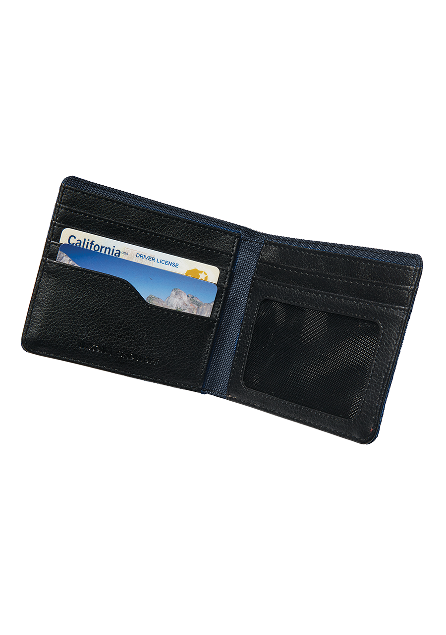 Showoff Wallet - Slim RFID Blocking Minimalist Wallet for Men - All Navy Blue - Perfect for Travel, Business & Everyday Carry