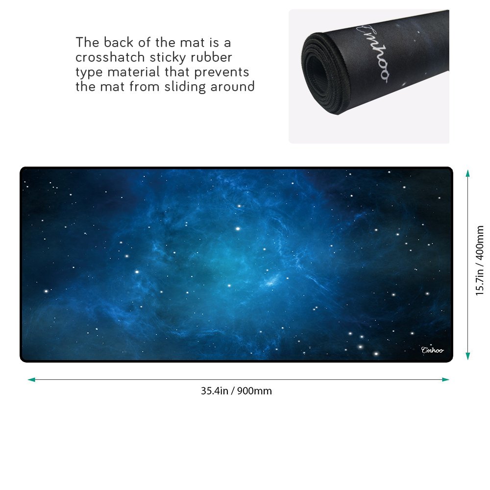 XXL Gaming Mouse Pad & Keyboard Mat - 35.4x15.7in Sky Blue for PC Setup