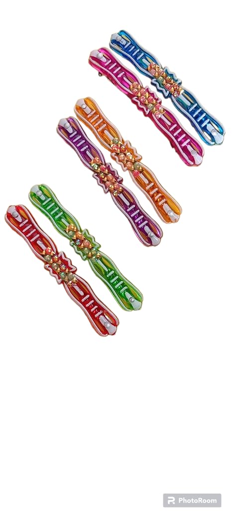 Rajmart Global Fashion Hair Clips for Women & Girls - 6 Pack Multicolor Hair Barrettes, Sectioning Clips, Lightweight Hair Accessories for Styling, Casual Wear & Everyday Use