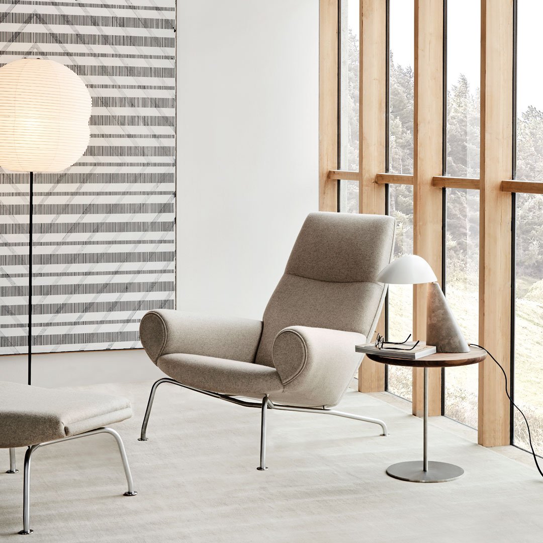 Erik Jørgensen Wegner Queen Chair - Mid Century Modern Lounge Chair with Teak Wood Frame & Leather Upholstery - Perfect for Living Room, Office or Reading Nook
