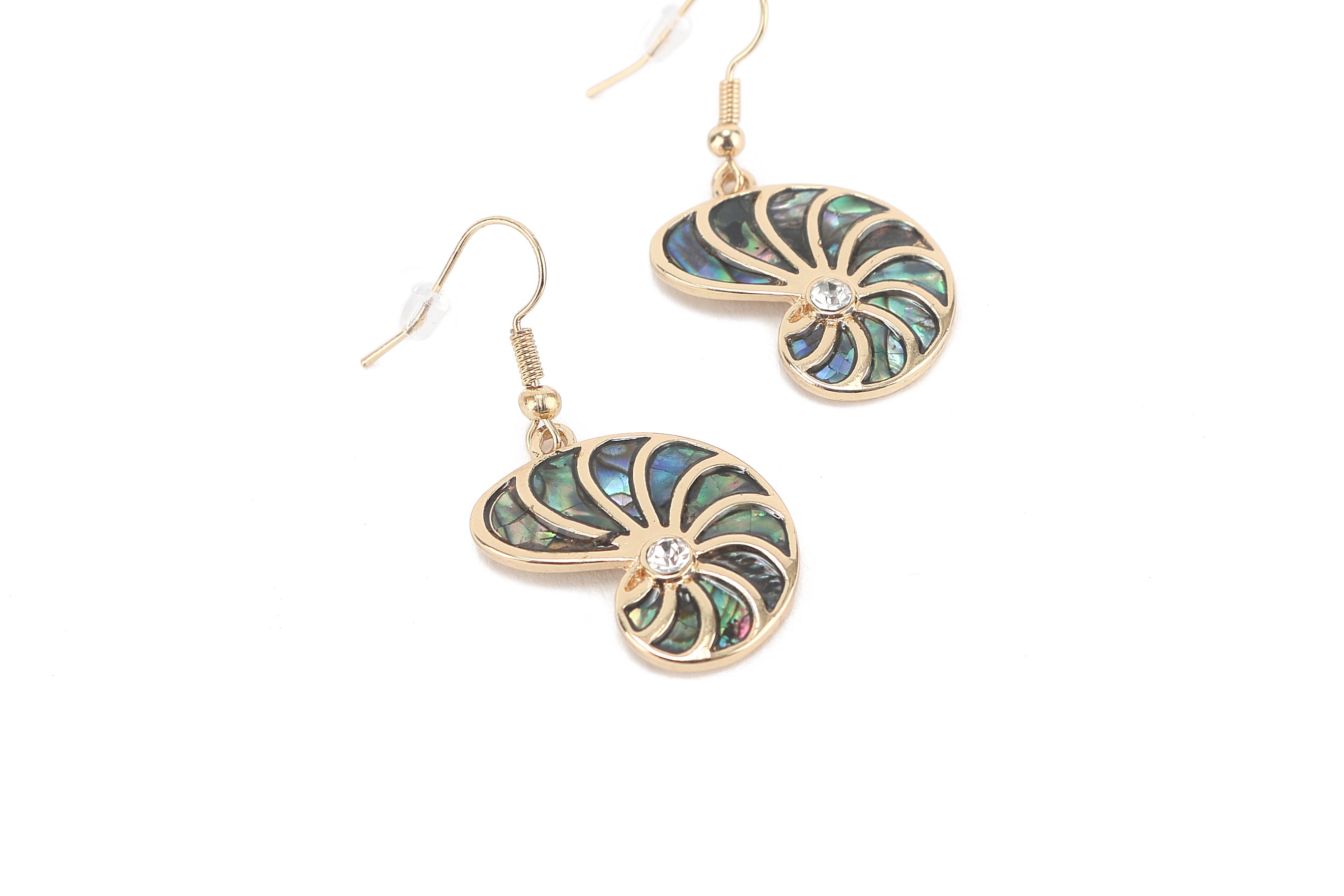 Makamae Gold Shell Earrings for Women - Handmade Hawaiian Jewelry - Perfect for Beach Weddings, Vacations & Boho Fashion