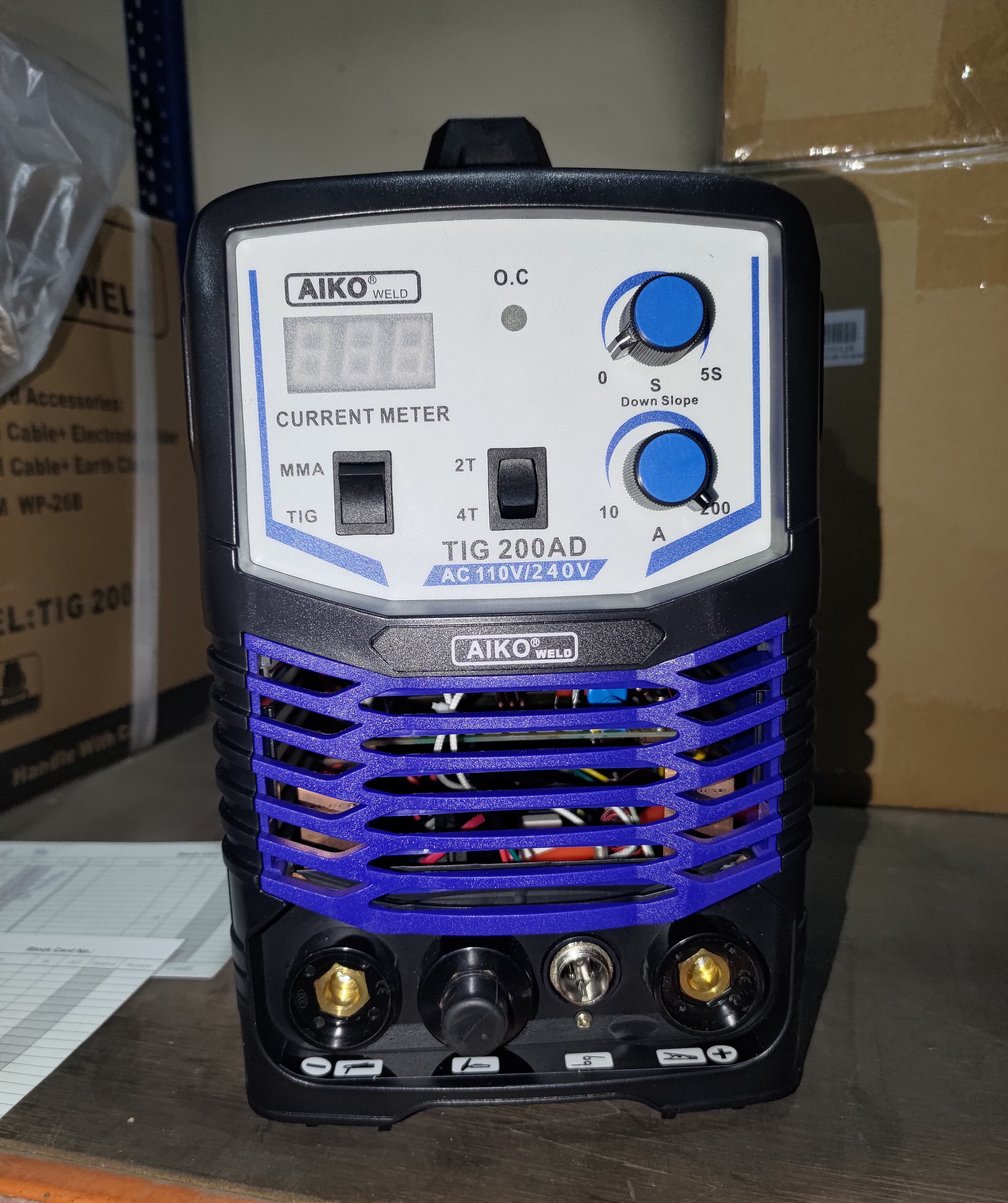 AIKO 110V/240V Dual Voltage TIG Welding Machine with 3m Welding Cable & 3m Ground Cable | Model W TIG200AD | Perfect for Home DIY, Metal Fabrication & Automotive Repair