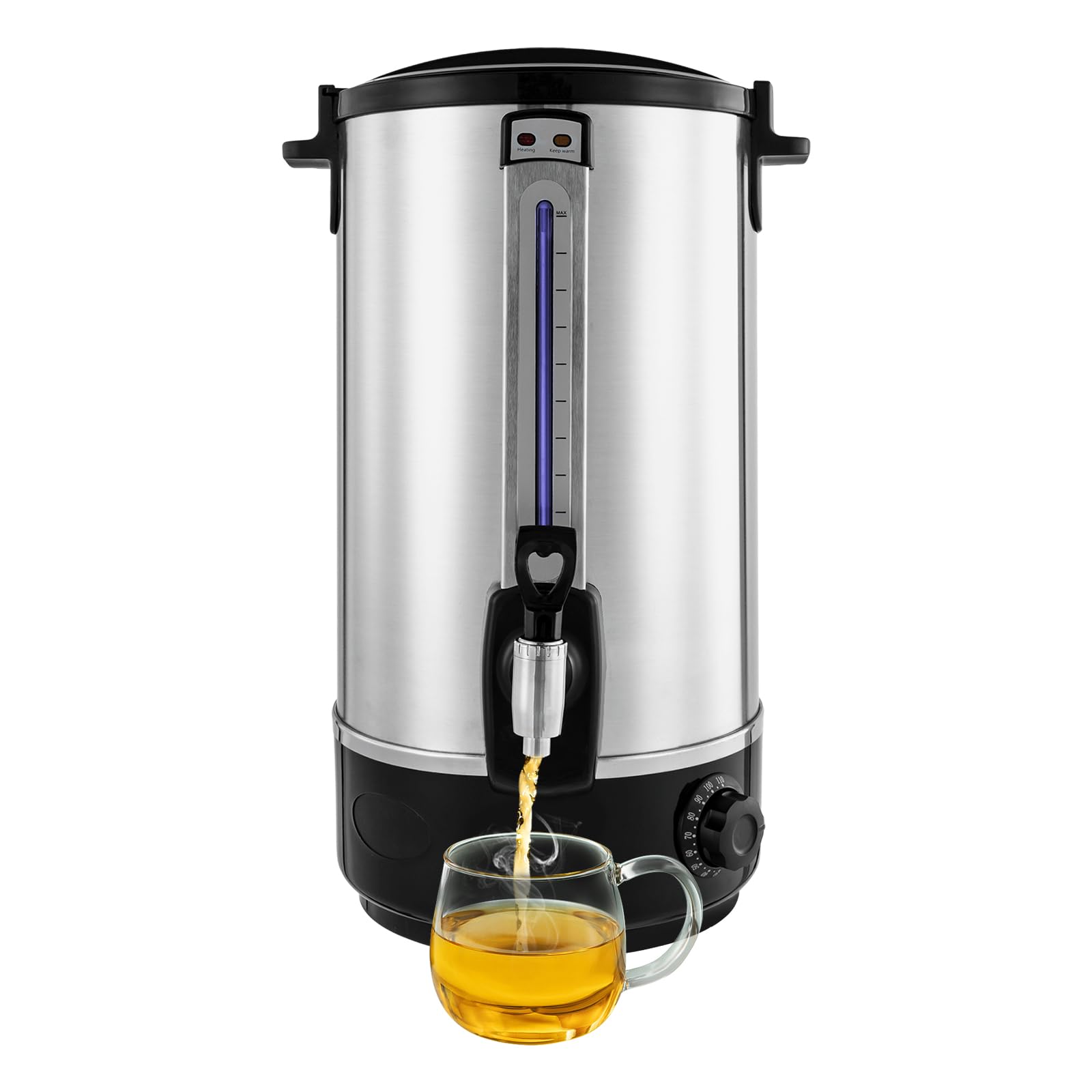 20L Commercial Electric Water Boiler with Spigot - Large Capacity Hot Water Dispenser for Coffee Shops, Milk Tea Stores, Restaurants & Office Break Rooms - Perfect for Making Coffee, Tea, Soups & Instant Meals