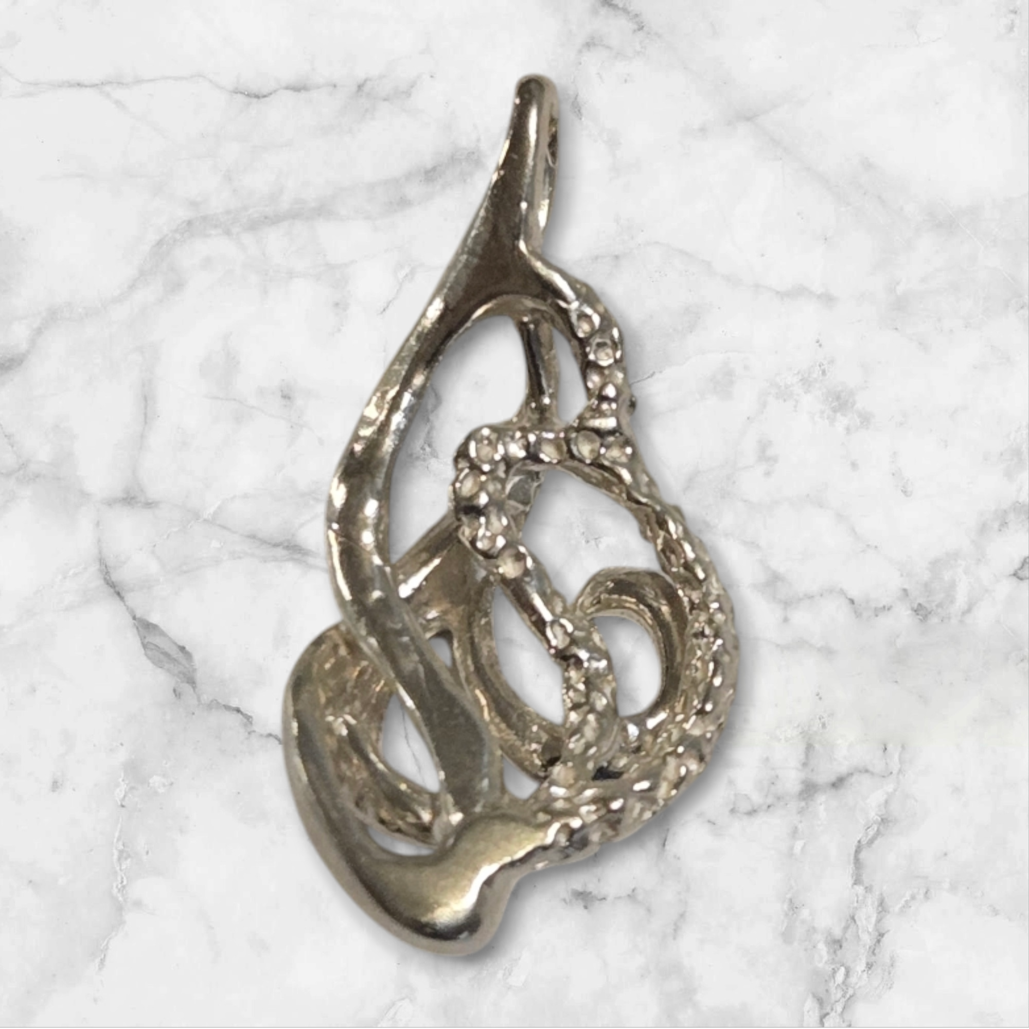 Free Form Pendant Necklace with 18 Inch Sterling Silver Chain - Handcrafted in USA | Perfect for Gifts, Anniversaries & Everyday Elegance