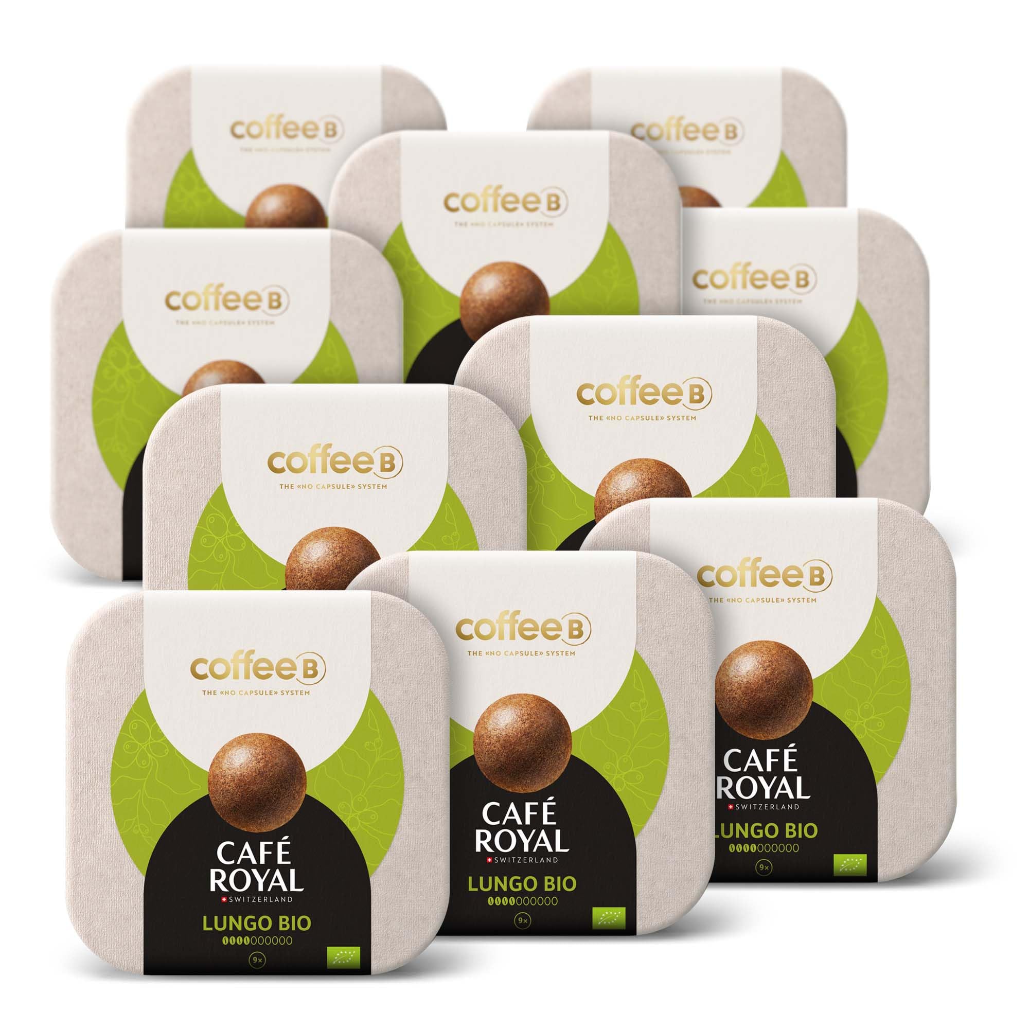 90 Premium Lungo Bio Coffee Balls - 100% Compostable & Eco-Friendly - Compatible with Café Royal Coffee Machine - Perfect for Home, Office & Sustainable Coffee Lovers