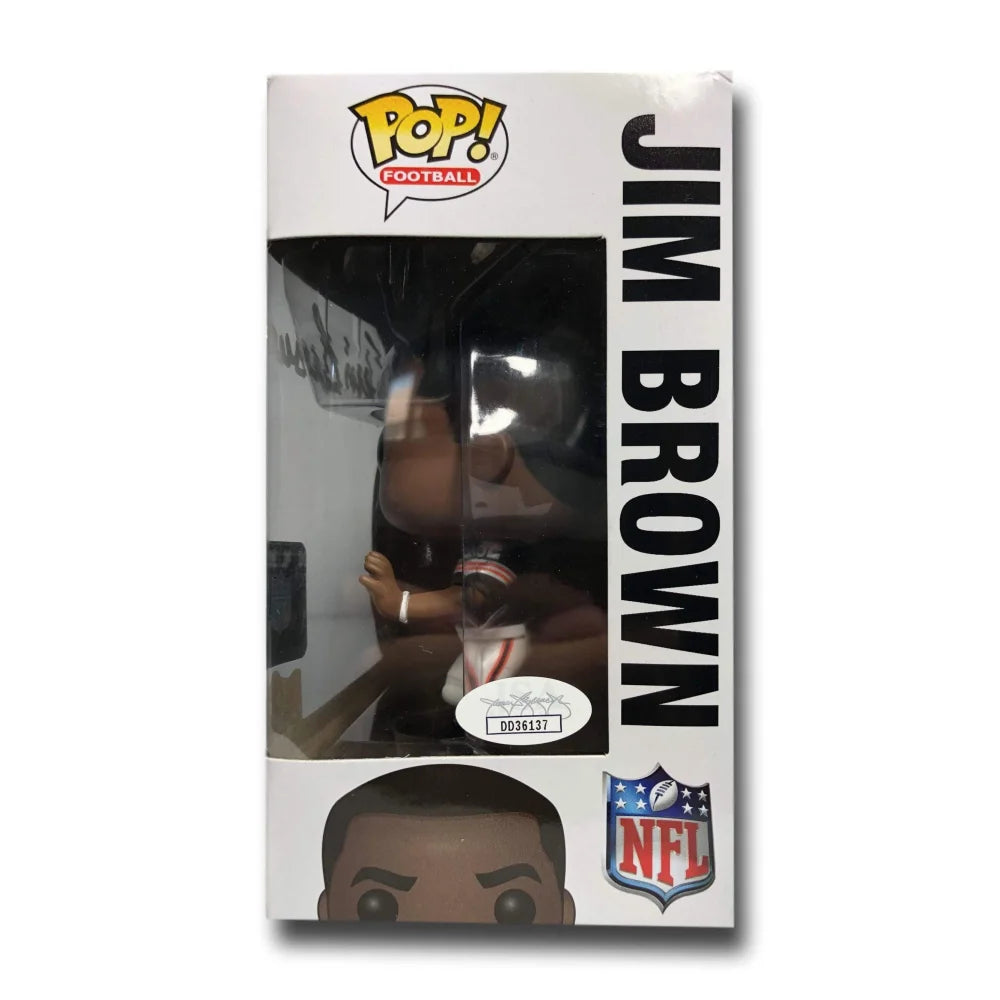 Jim Brown Signed Funko Pop Vinyl Figure - JSA Certified Autograph #80 NFL Legend - Cleveland Browns Memorabilia Collectible for Sports Fans & Home Decor