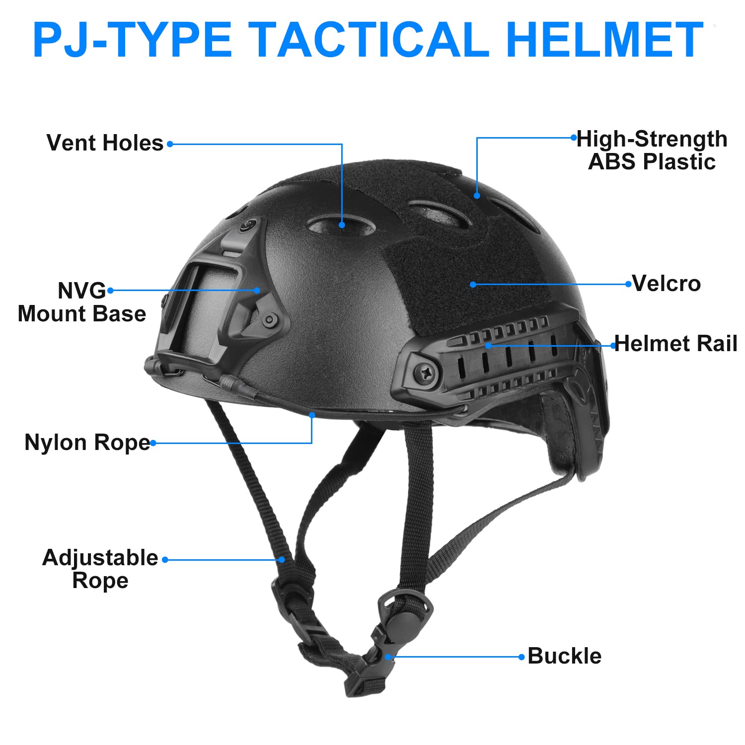 Tactical Airsoft Helmet Set - Black Military Full Face Protection with Anti-Fog Goggles, Mesh Mask & Balaclava | Perfect for Airsoft Games, Military Training & Outdoor Tactical Gear