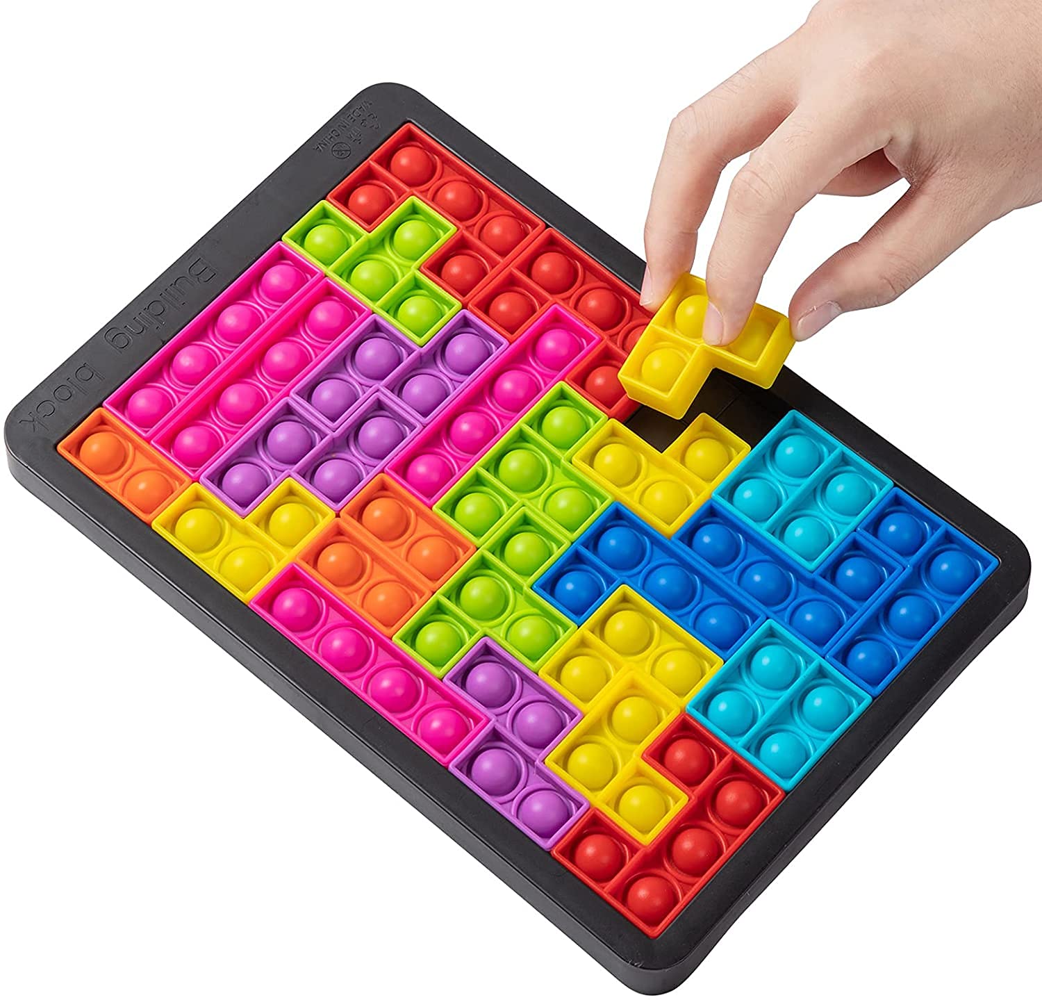 Pop It Fidget Puzzle Game - Silicone Push Bubble Sensory Toy for Stress Relief & Anxiety - Fun Parent-Child Activity for Kids, Adults & Autism Special Needs - Perfect for Home, Classroom & Travel Use