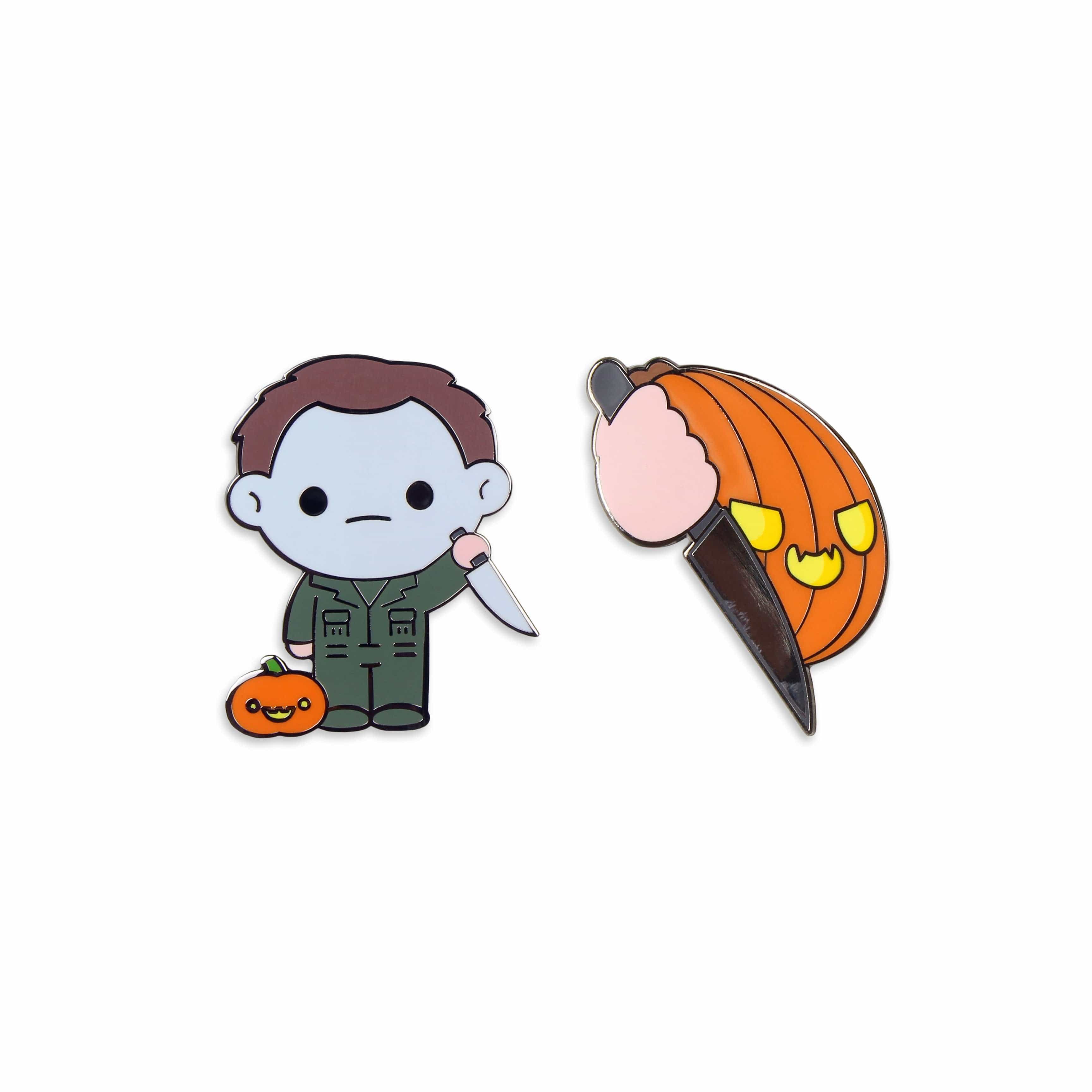 Michael & The Pumpkin Halloween Enamel Pin Set - Cute Spooky Accessories for Jackets, Backpacks & Costumes | Perfect for Trick-or-Treating & Halloween Parties