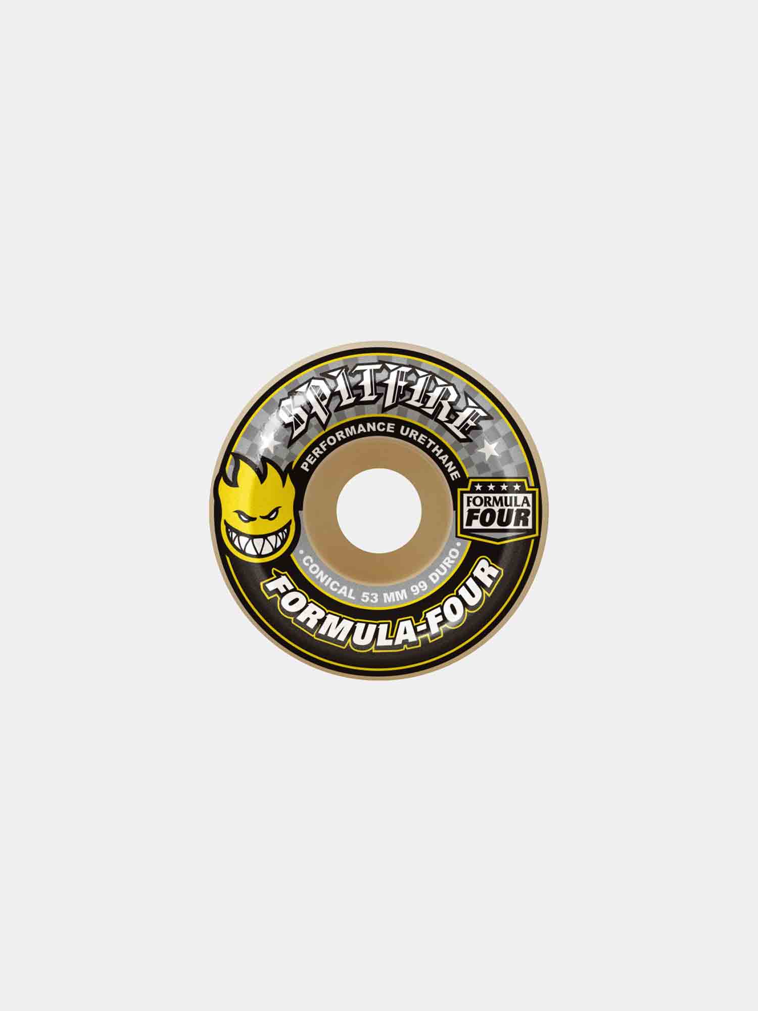 Spitfire Formula Four 99D Conical Skateboard Wheels - High Performance for Street & Park Skating - Perfect for Tricks & Smooth Rides