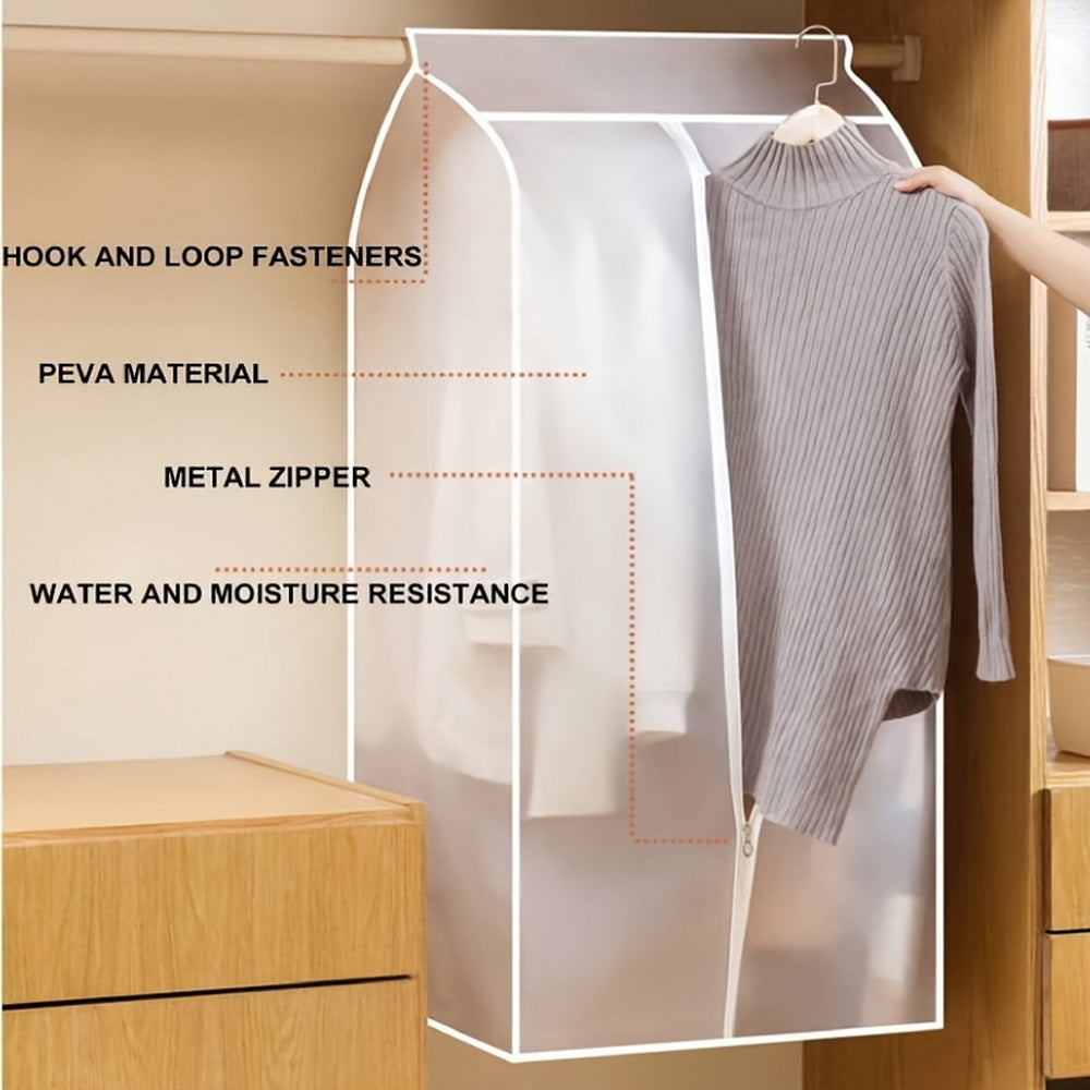 120cm Clothes Dust Cover Wardrobe Protector - Breathable Garment Storage Bag for Suits, Dresses & Coats | Perfect for Closet Organization & Seasonal Clothing Storage