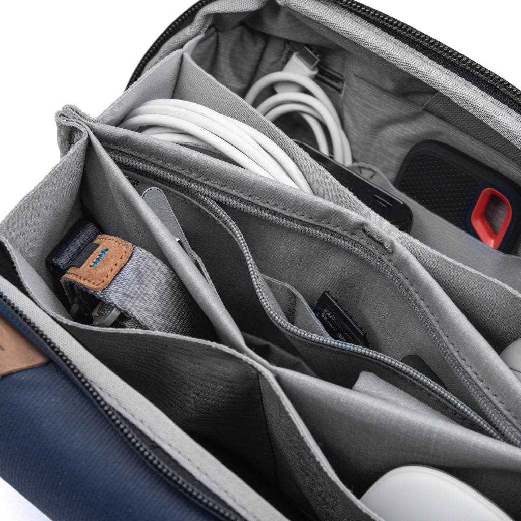 Peak Design Tech Pouch V2 - Premium Travel Organizer for Electronics & Cables (Midnight Blue) - Perfect for Business Trips, Daily Commute & Digital Nomad Lifestyle