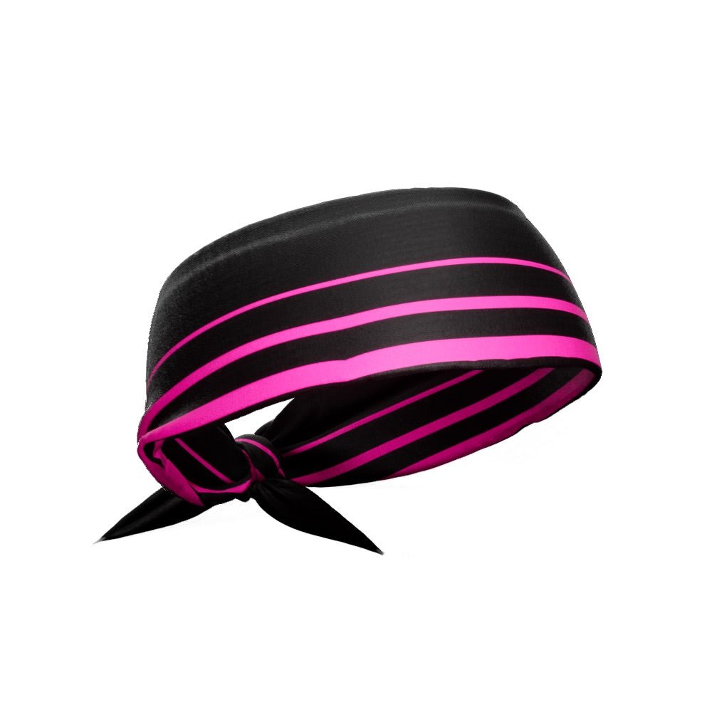 Pink Crossbar Tie Headband for Women - Soft Stretchy Hair Band for Running, Yoga, Workouts & Everyday Use