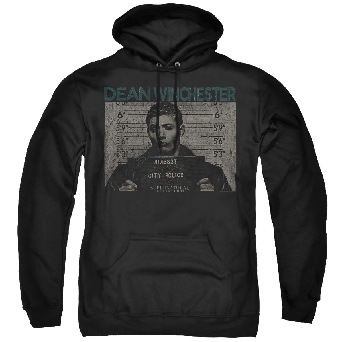 Supernatural Dean Winchester Mug Shot Hoodie - Unisex Pullover Sweatshirt for Men & Women - Perfect for TV Show Fans & Casual Wear