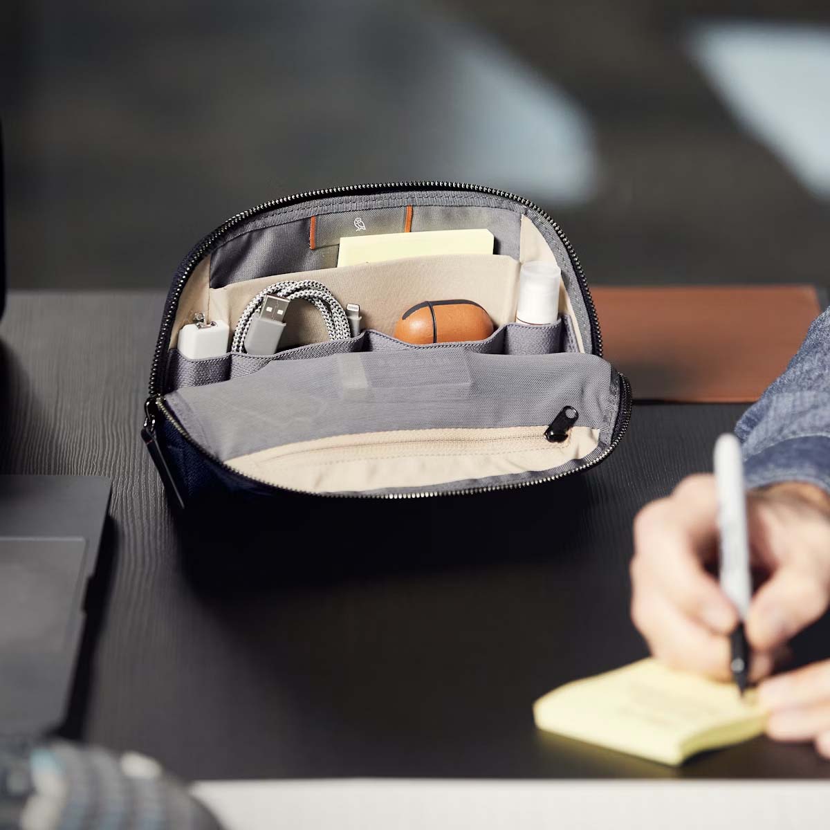 Bellroy Premium Leather Desk Organizer - Stylish & Functional Office Desk Caddy for Pens, Notebooks & Accessories | Perfect Home Office & Workspace Organization