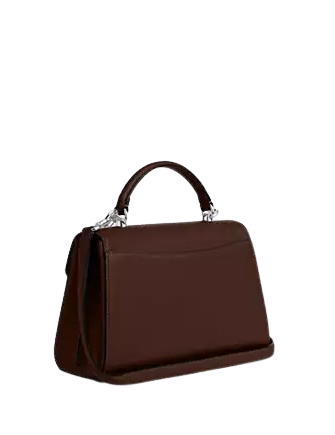 Coach Eliza Leather Top Handle Bag with Gold-Tone Hardware - Perfect for Work, Travel & Everyday Use