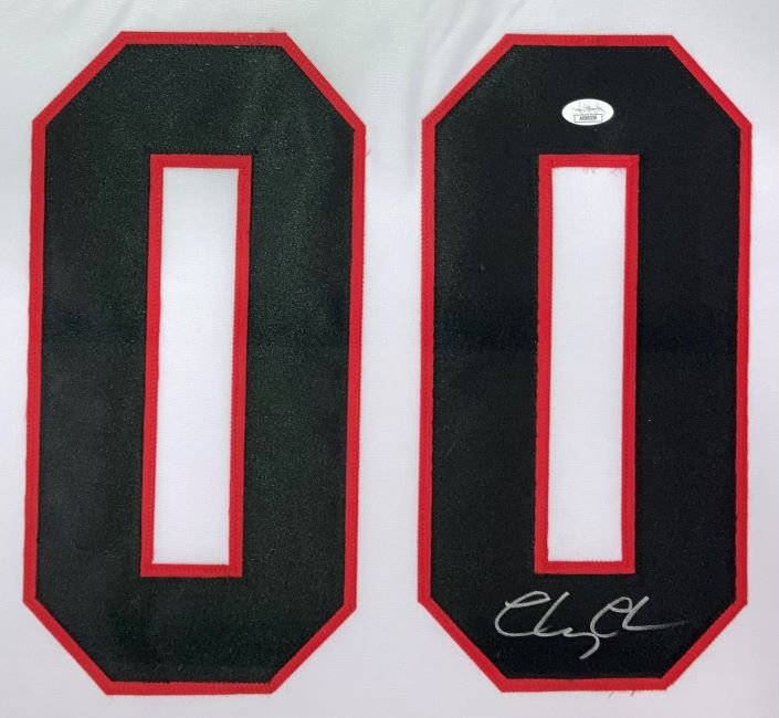 Chevy Chase Autographed Framed Christmas Vacation Jersey - Griswold Family White Jersey with JSA COA - Perfect for Movie Memorabilia Collectors & Holiday Decor