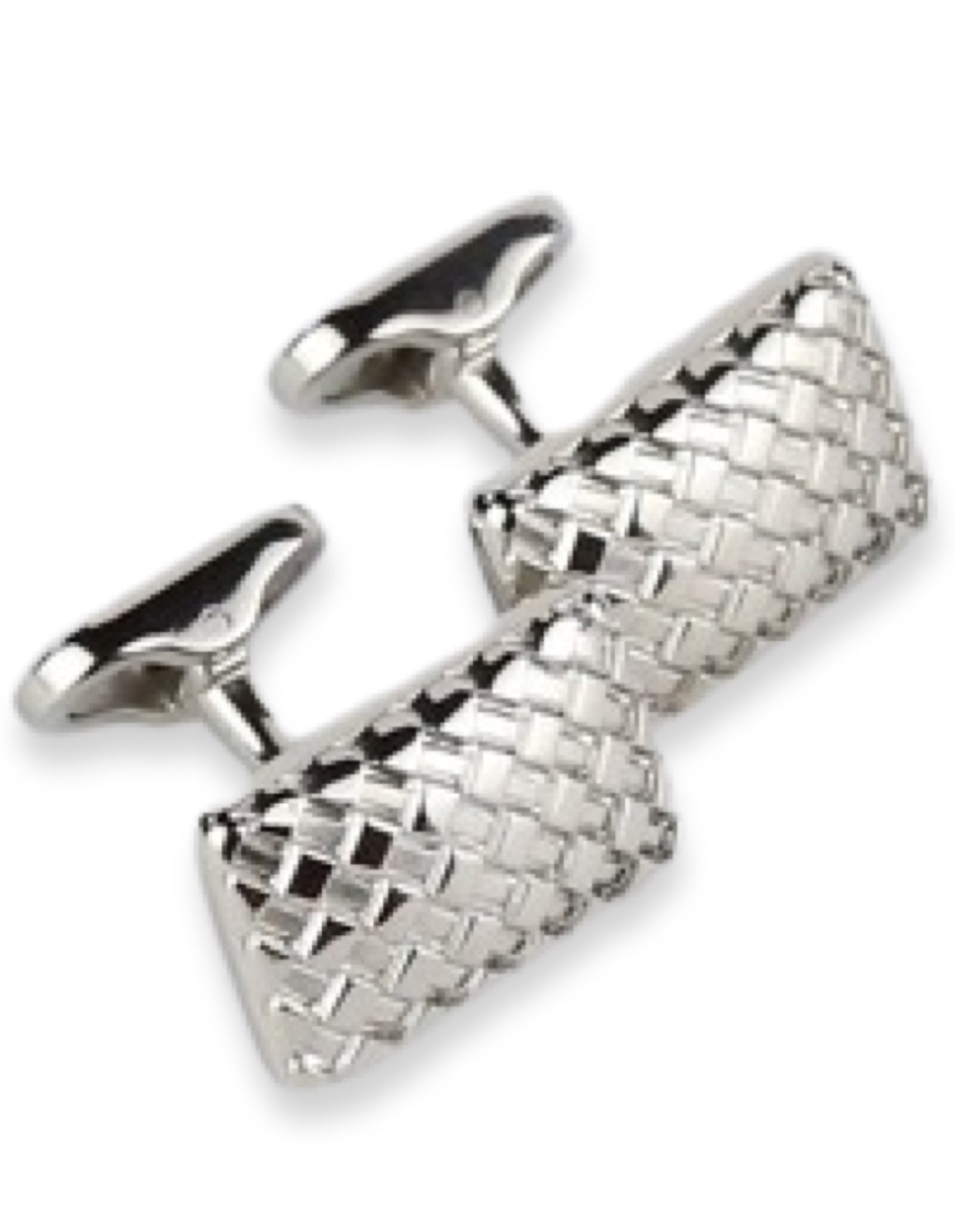 Stylish DÉCLIC Rough Texture Rectangle Silver Cufflinks for Men - Perfect for Weddings, Business Meetings & Formal Events