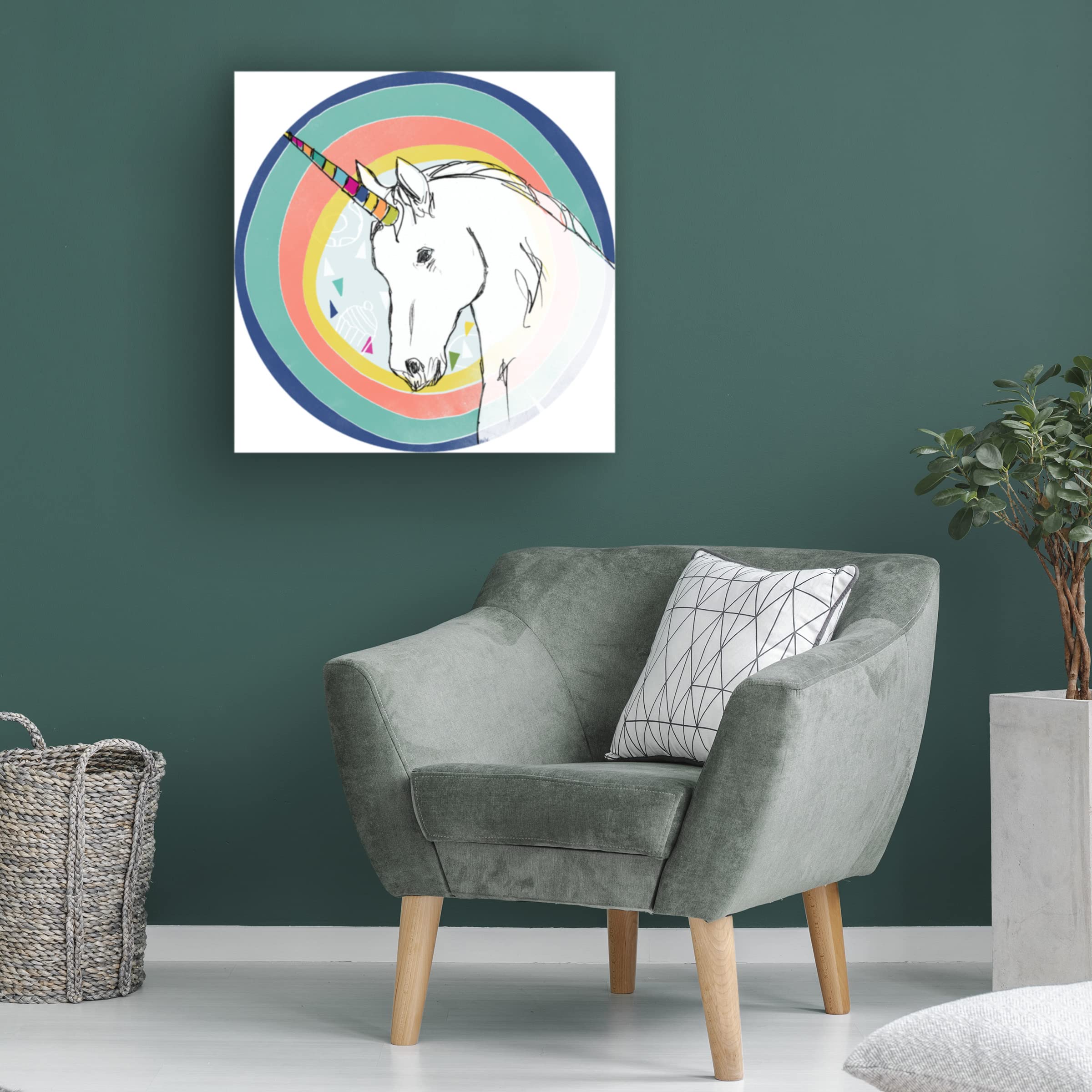 Funky Fun IV Canvas Wall Art by June Erica Vess - Modern Abstract Painting for Living Room, Bedroom & Office Decor