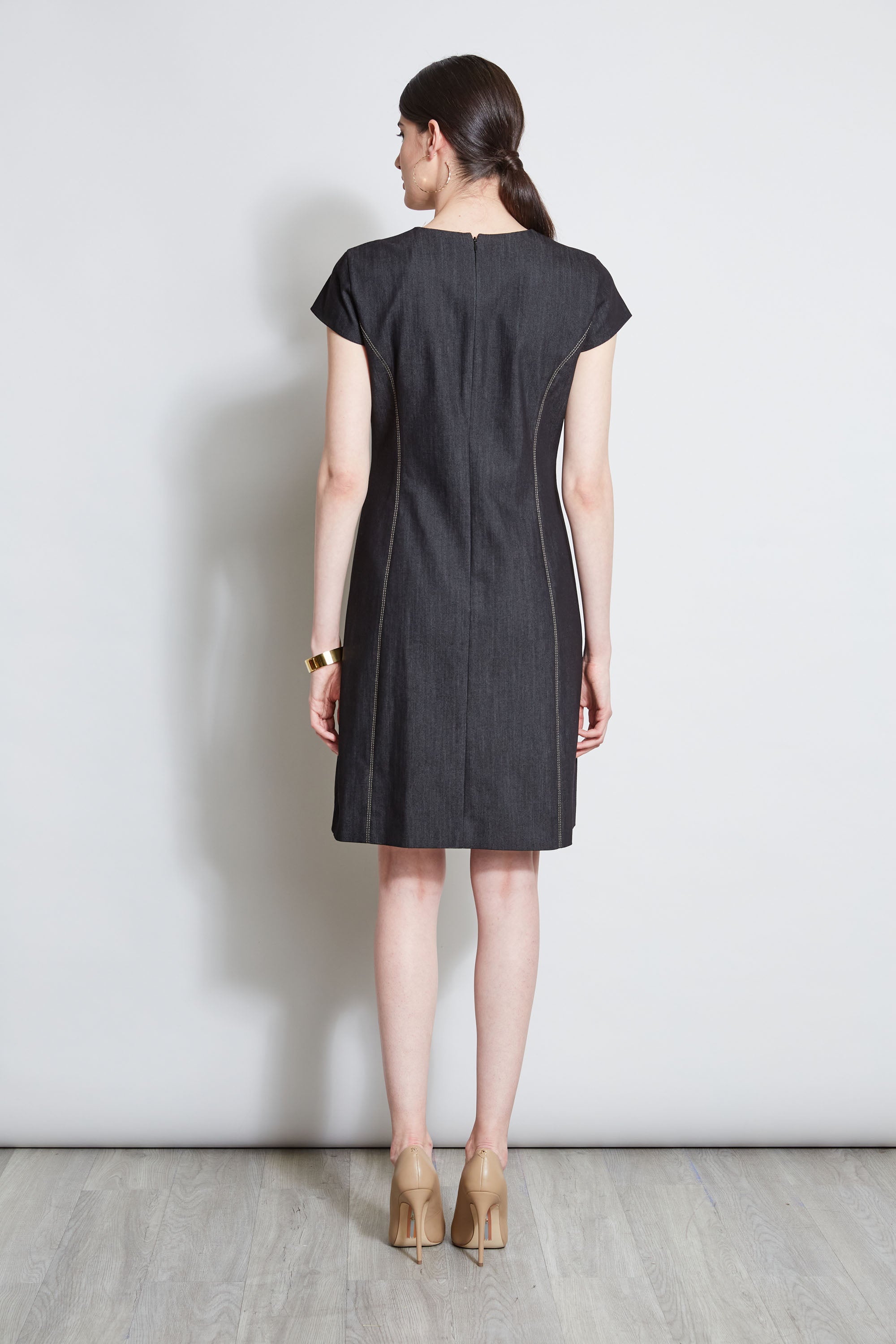 Stylish Denim Fit & Flare Zip Dress for Women - Trendy Casual & Party Wear - Perfect for Date Nights, Office Outings & Weekend Brunch
