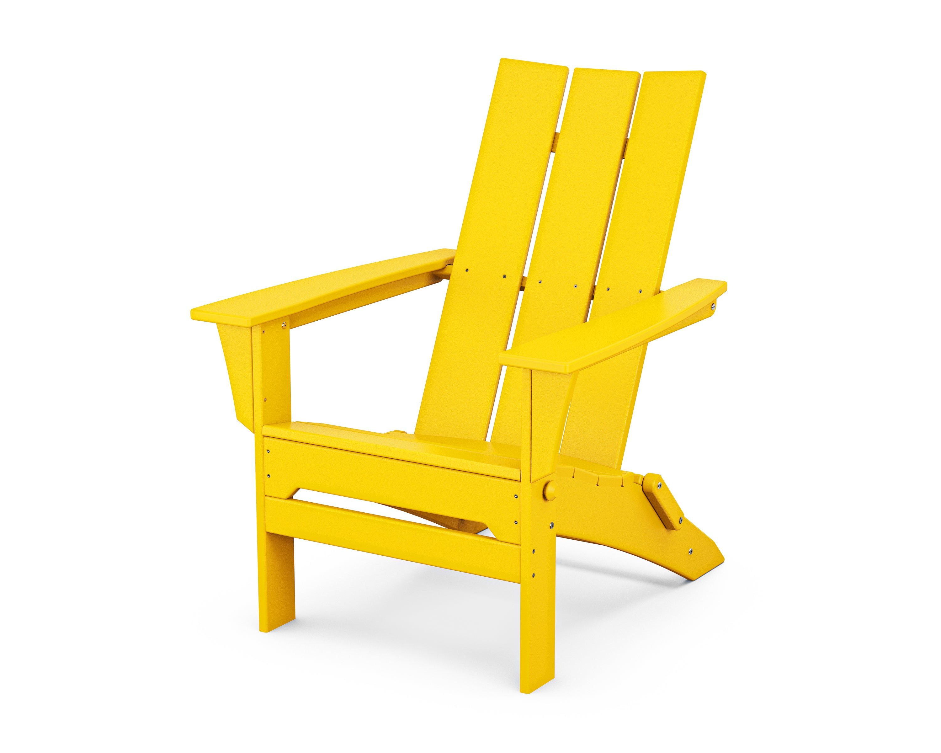POLYWOOD Modern Folding Adirondack Chair - Outdoor Patio Furniture, Weather-Resistant, Durable Plastic Lumber - Perfect for Backyard, Poolside, Garden & Deck Relaxation
