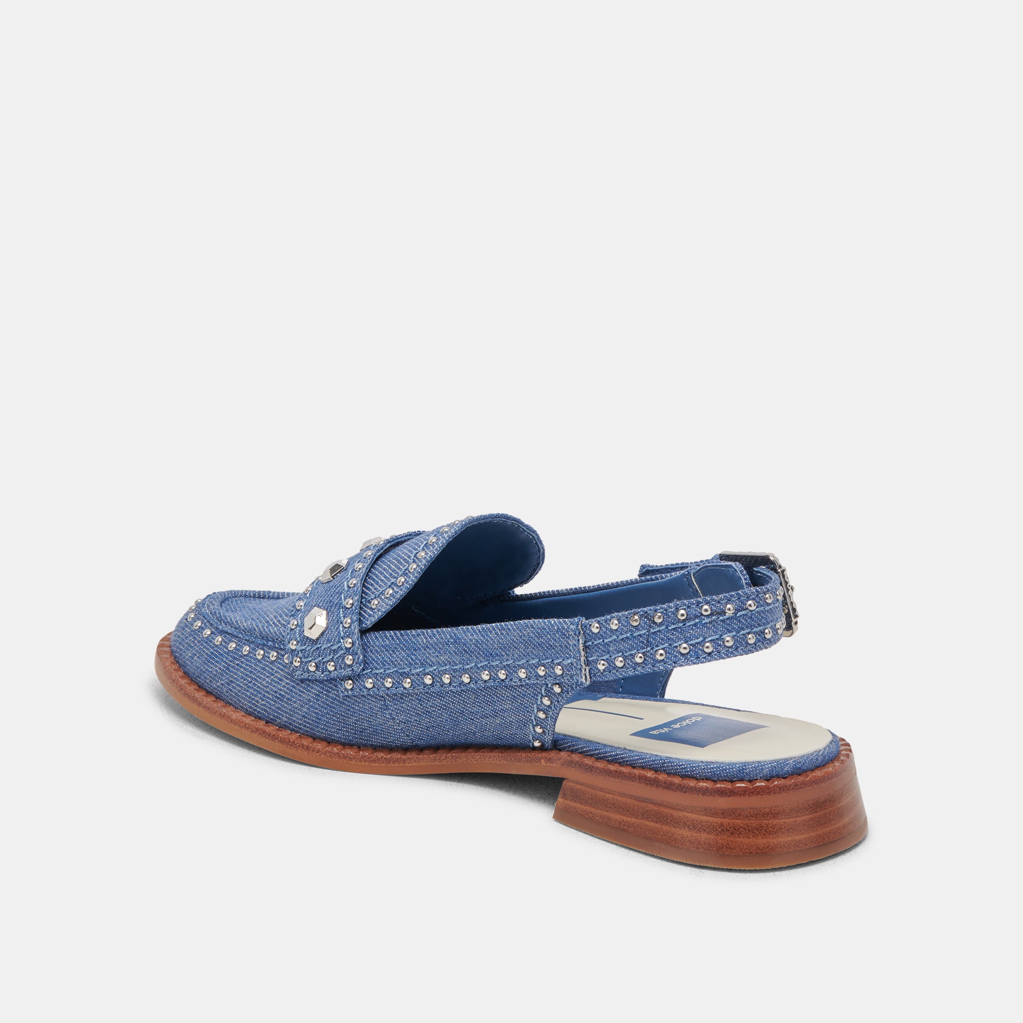 **HARDI Men's Stud Loafers - Blue Denim Casual Shoes for Business & Everyday Wear**