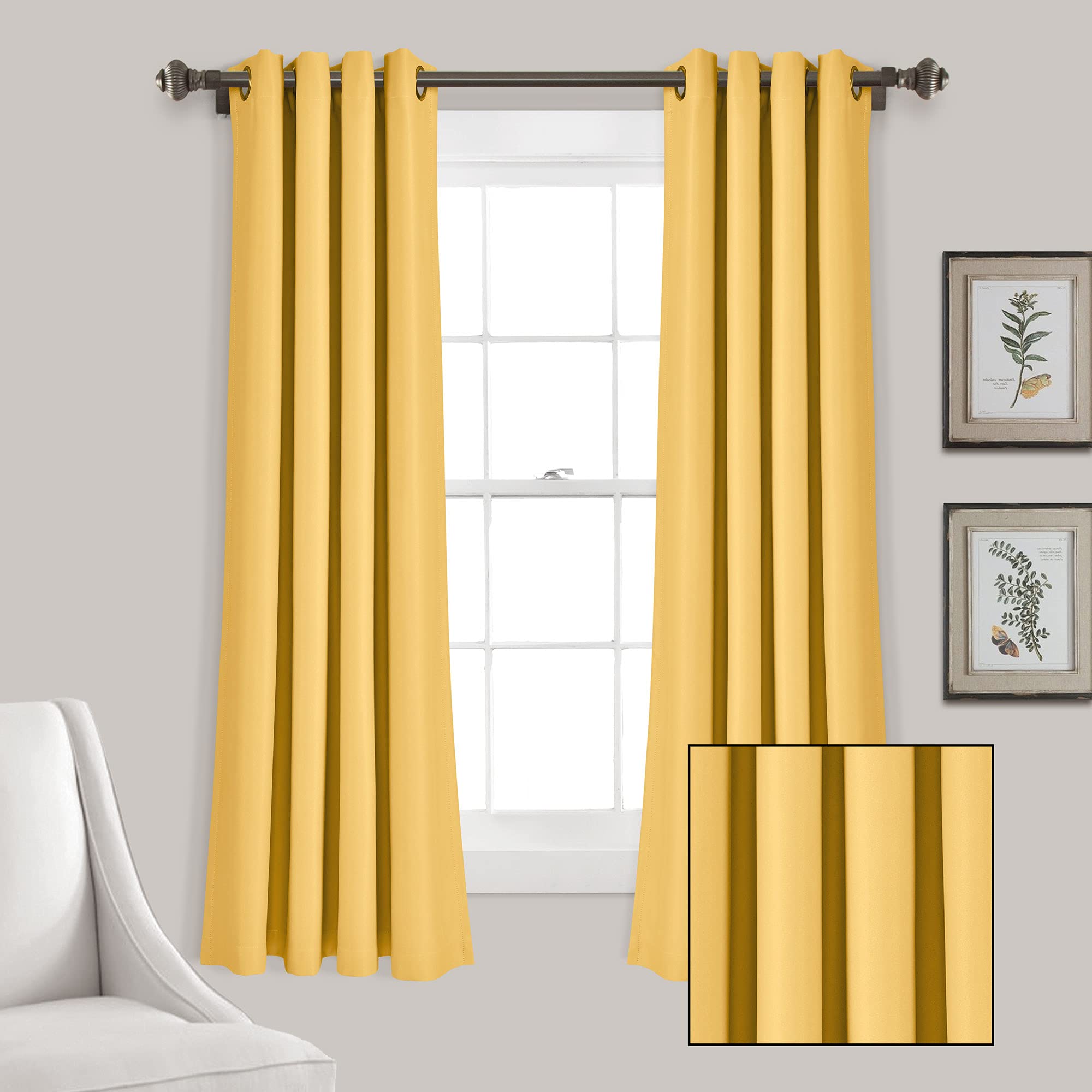 Lush Decor Blackout Curtains 52x63