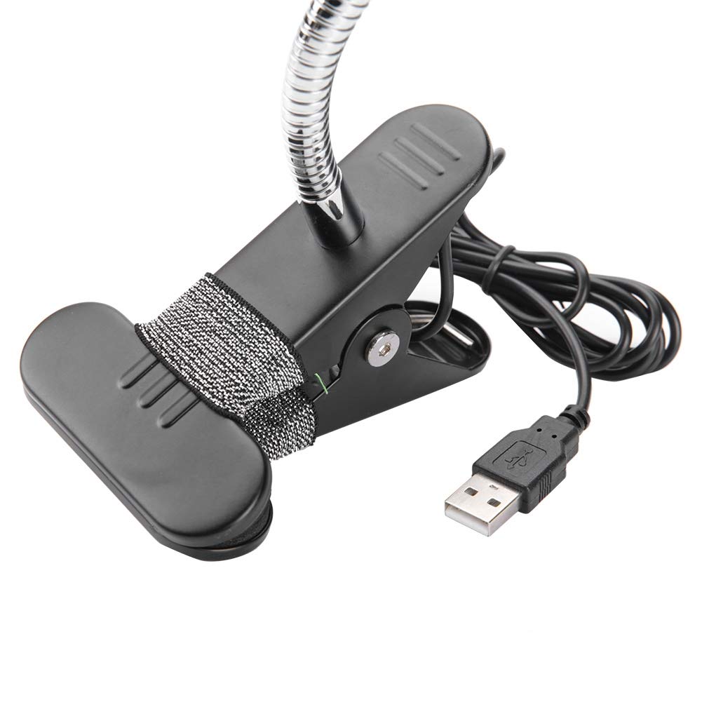 Dimmable LED Desk Lamp with USB Power - Flexible Clip-On Reading Light for Books, Jewelry Repair, Tattoo & Makeup | Eye-Caring Study Lamp for Office, Bedroom & Beauty Salon