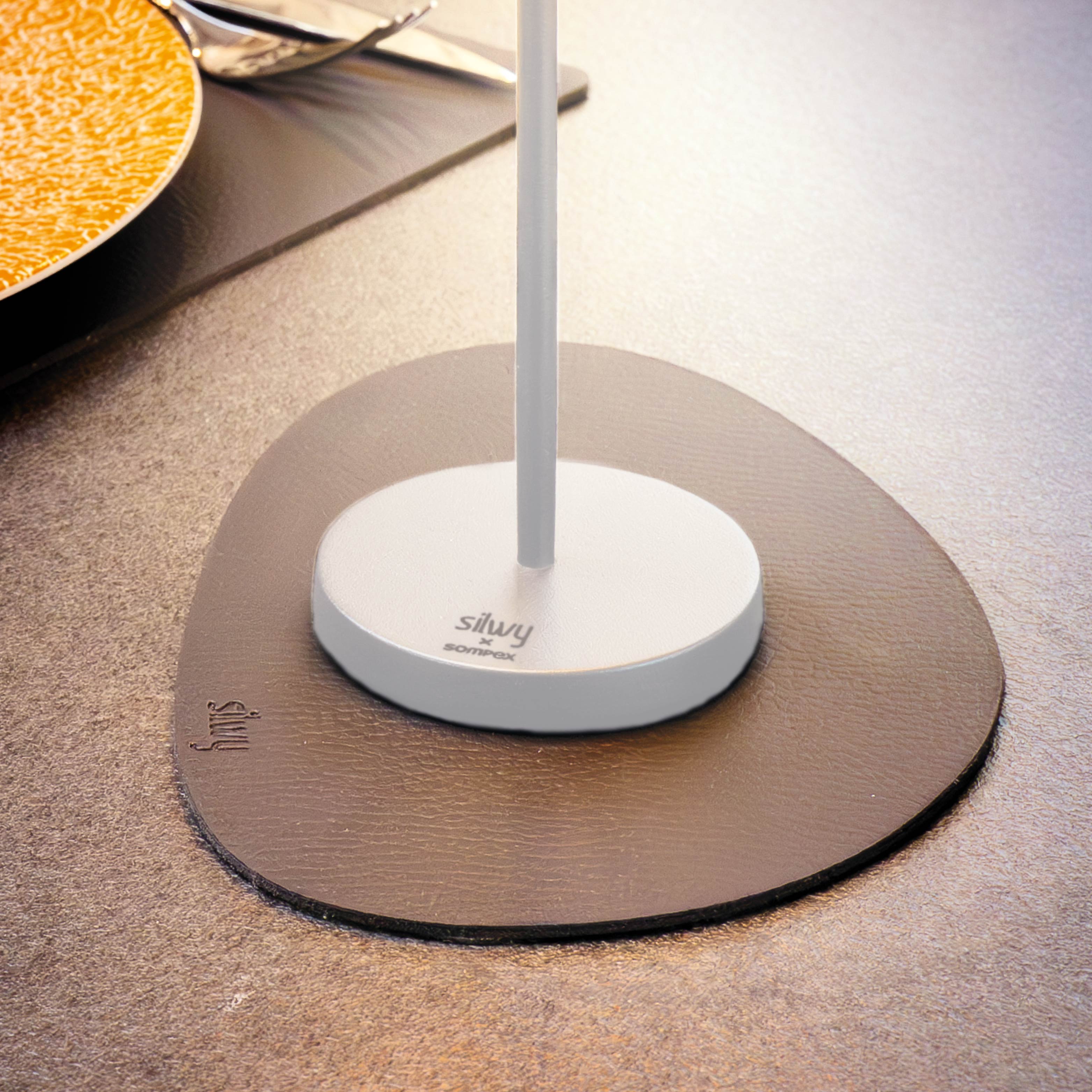Portofino White Magnetic Light with Placemat and Pad - Perfect for Kitchen Countertops, Dining Tables, and Home Decor