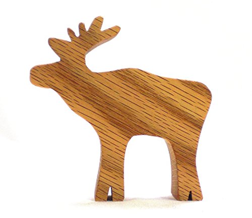 Handmade Wooden Moose Toy for Kids - Eco-Friendly & Safe Wooden Animal Figure - Perfect for Playtime, Nursery Decor, and Gift Giving