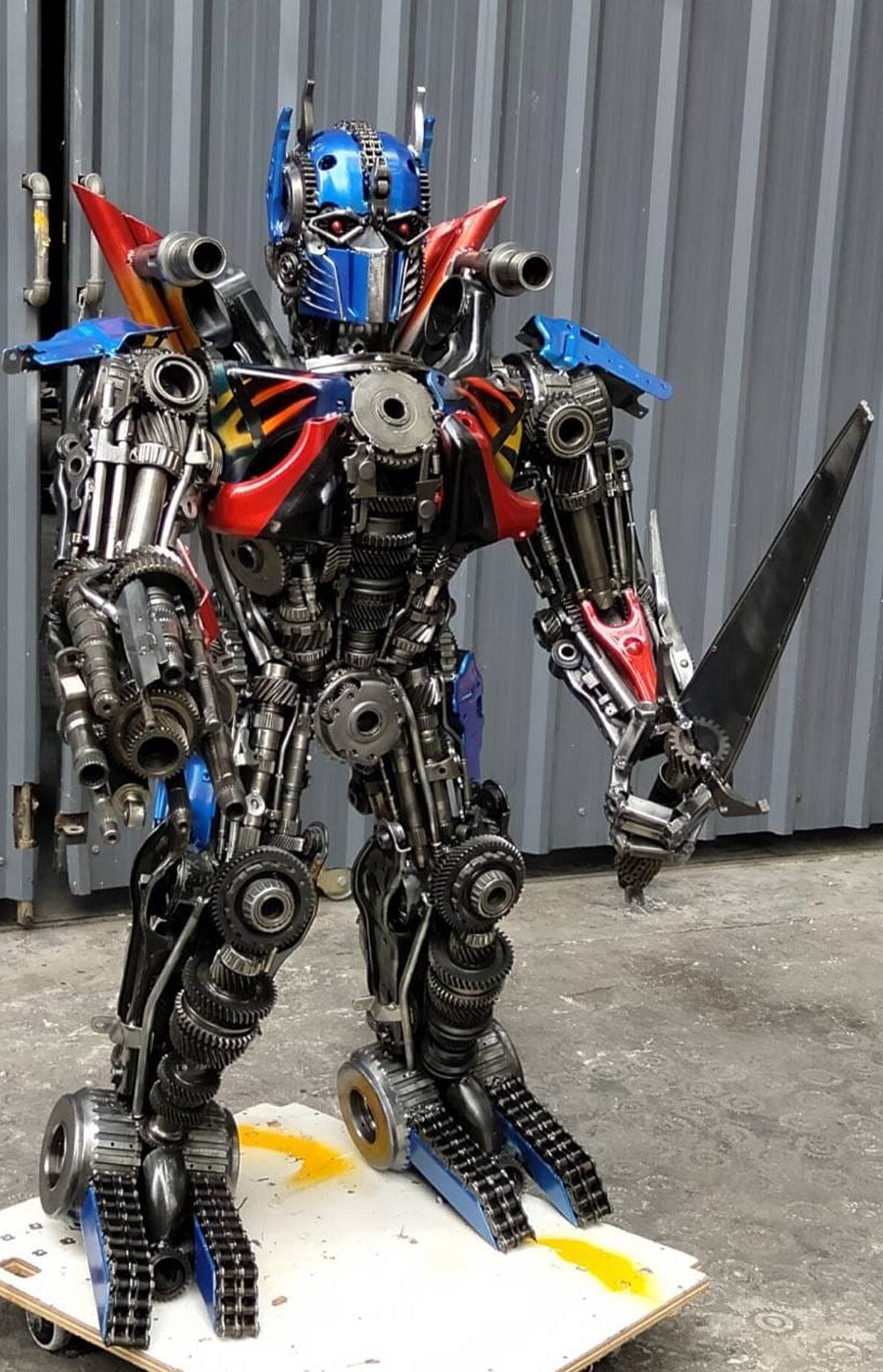 Optimus Prime Metal Art Sculpture - 55