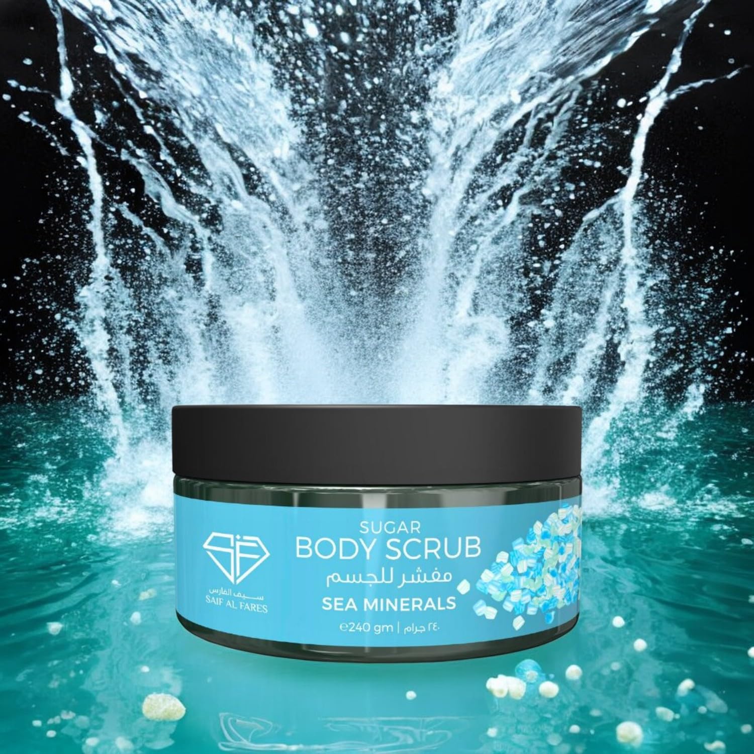 Alcohol-Free Sugar Body Scrub with Refreshing Scent | Gentle Exfoliating Skincare for Smooth Skin | 240ml (8.1 Fl Oz) Pack of 1 | Enriched with Sea Minerals | Perfect for Spa Days & At-Home Self-Care Routines
