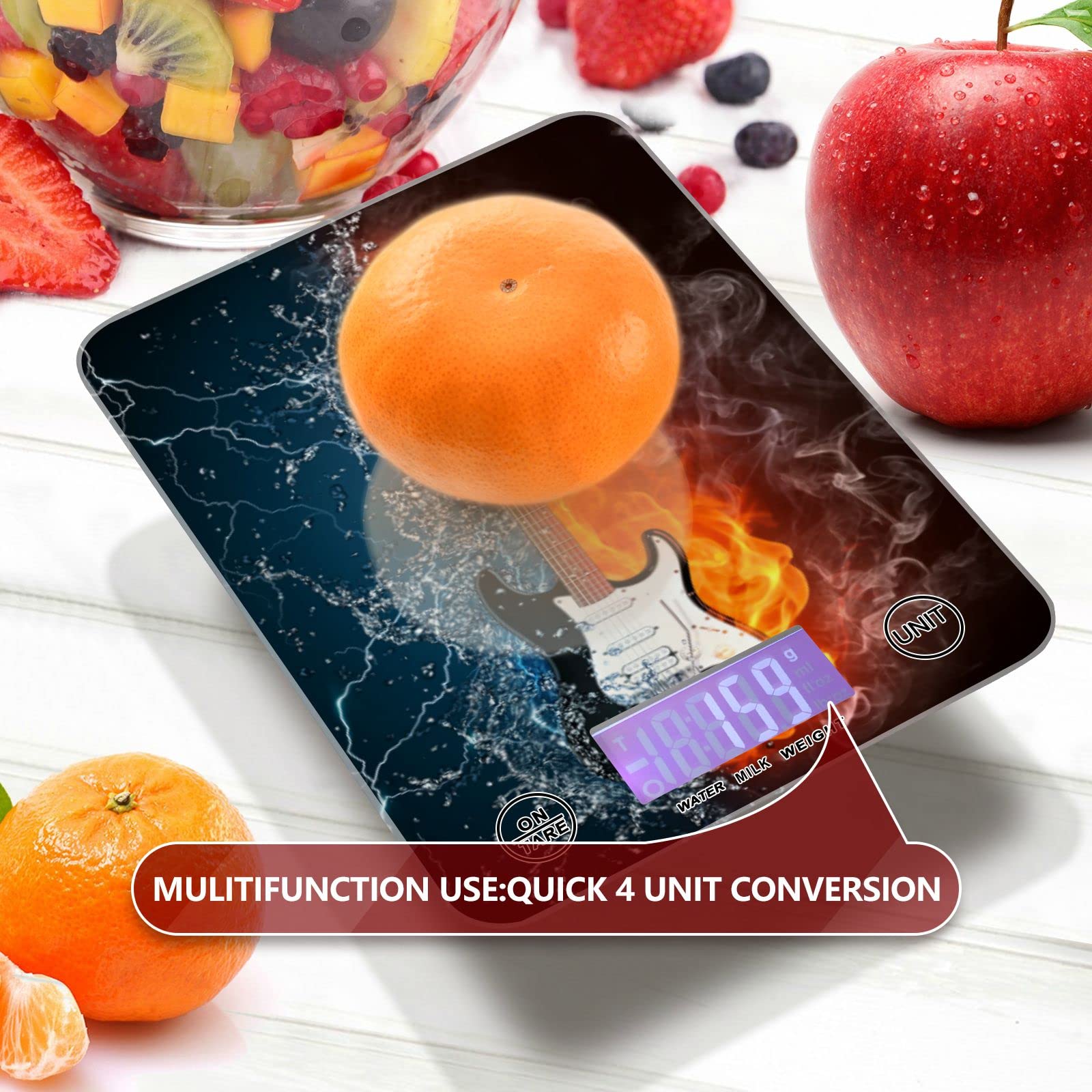 Digital Kitchen Scale - Waterproof Electric Food Scale with Ounces & Grams for Precise Cooking, Baking, and Meal Prep | Perfect for Home Kitchens & Professional Chefs