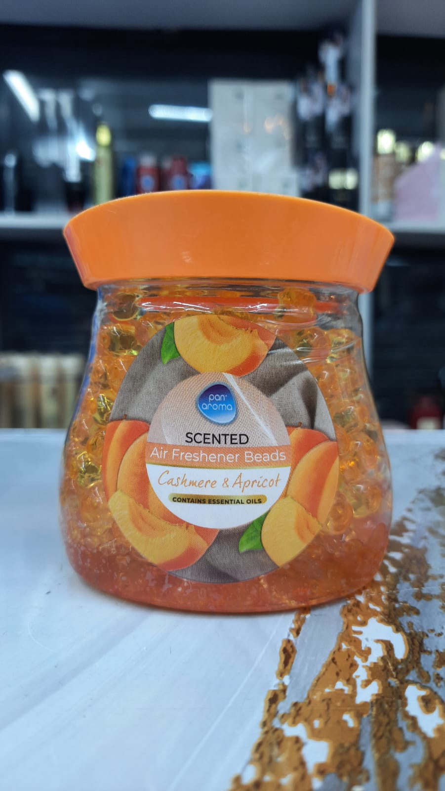 Pan Aroma Scented Air Freshener Beads - Cashmere & Apricot Fragrance | Long-Lasting Home & Car Air Freshener | Perfect for Closets, Bathrooms & Offices