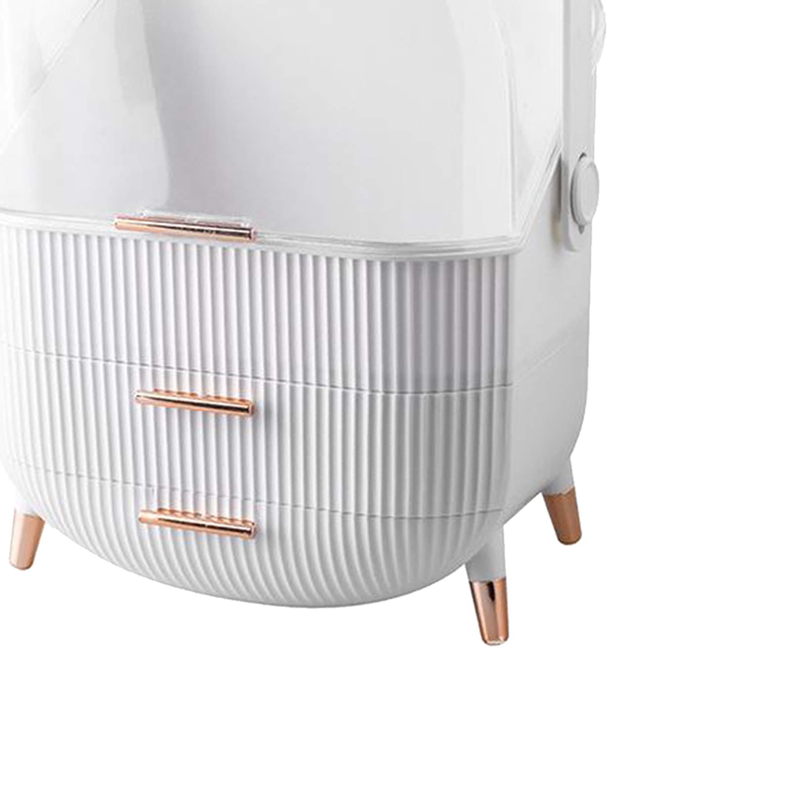 Losa Portable Makeup Case - Multifunctional Travel Cosmetic Organizer Box with Clear Compartments (White) | Perfect for Travel, Home Storage & Professional Makeup Artists