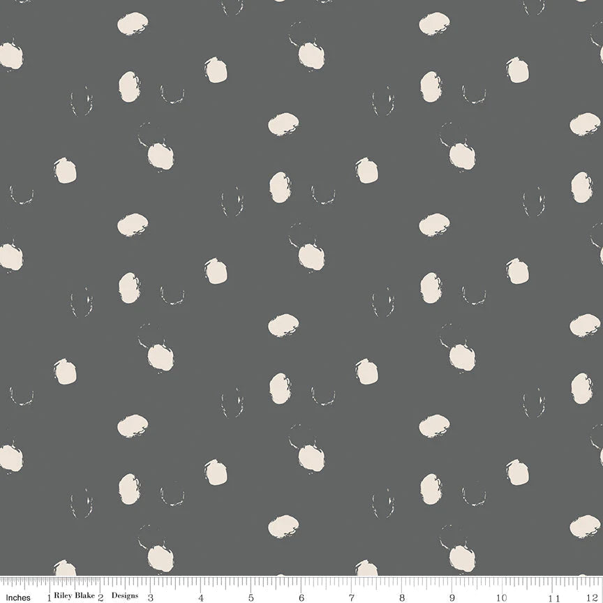 Forgotten Memories Riley Blake Designs C12753 Dot Charcoal Fabric - Perfect for Quilting, Sewing, and DIY Home Decor Projects