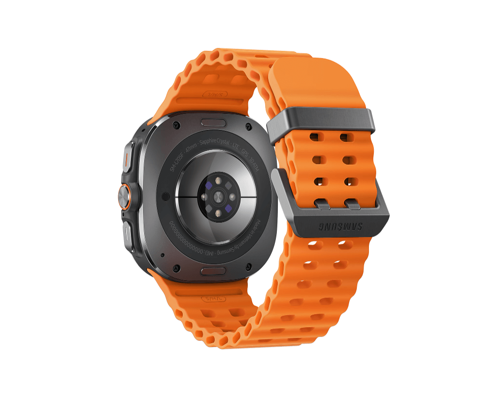 Samsung Galaxy Watch Ultra (Bluetooth, 47mm) Smartwatch with Fitness Tracking & Sleep Monitoring - Orange Sport Band for Running, Swimming & Outdoor Activities