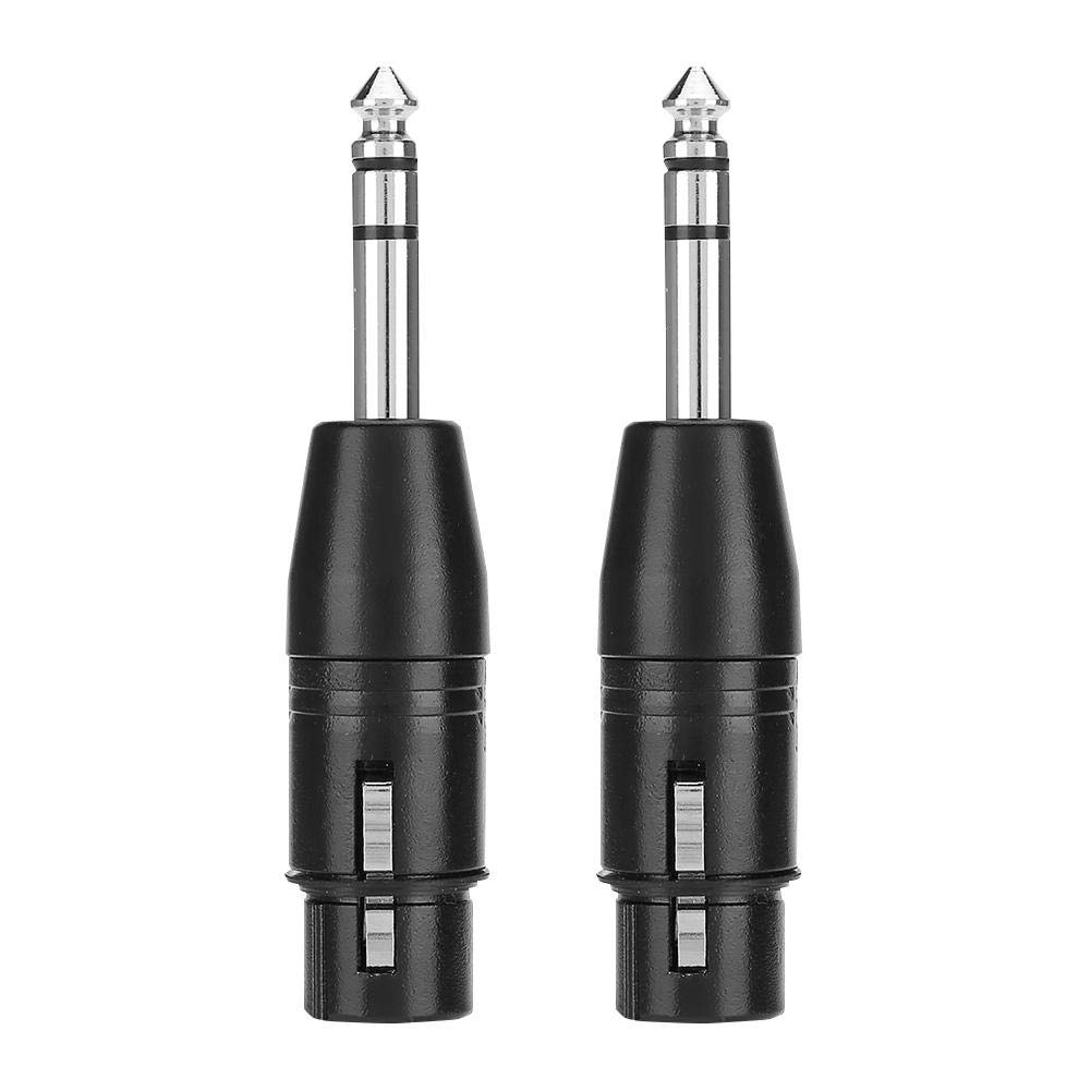 Zopsc 2-Pack Zinc Alloy 6.35mm to XLR Male/Female Adapter - Professional Audio Connector for Speakers, Microphones & Studio Equipment