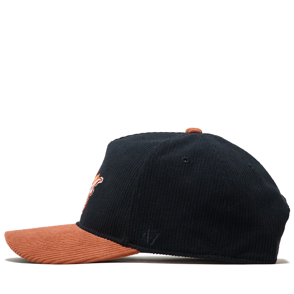 Texas Longhorns Snapback Hat by '47 - Black/Burnt Orange Adjustable Baseball Cap for Men & Women | Perfect for Game Day, Tailgating & Casual Wear