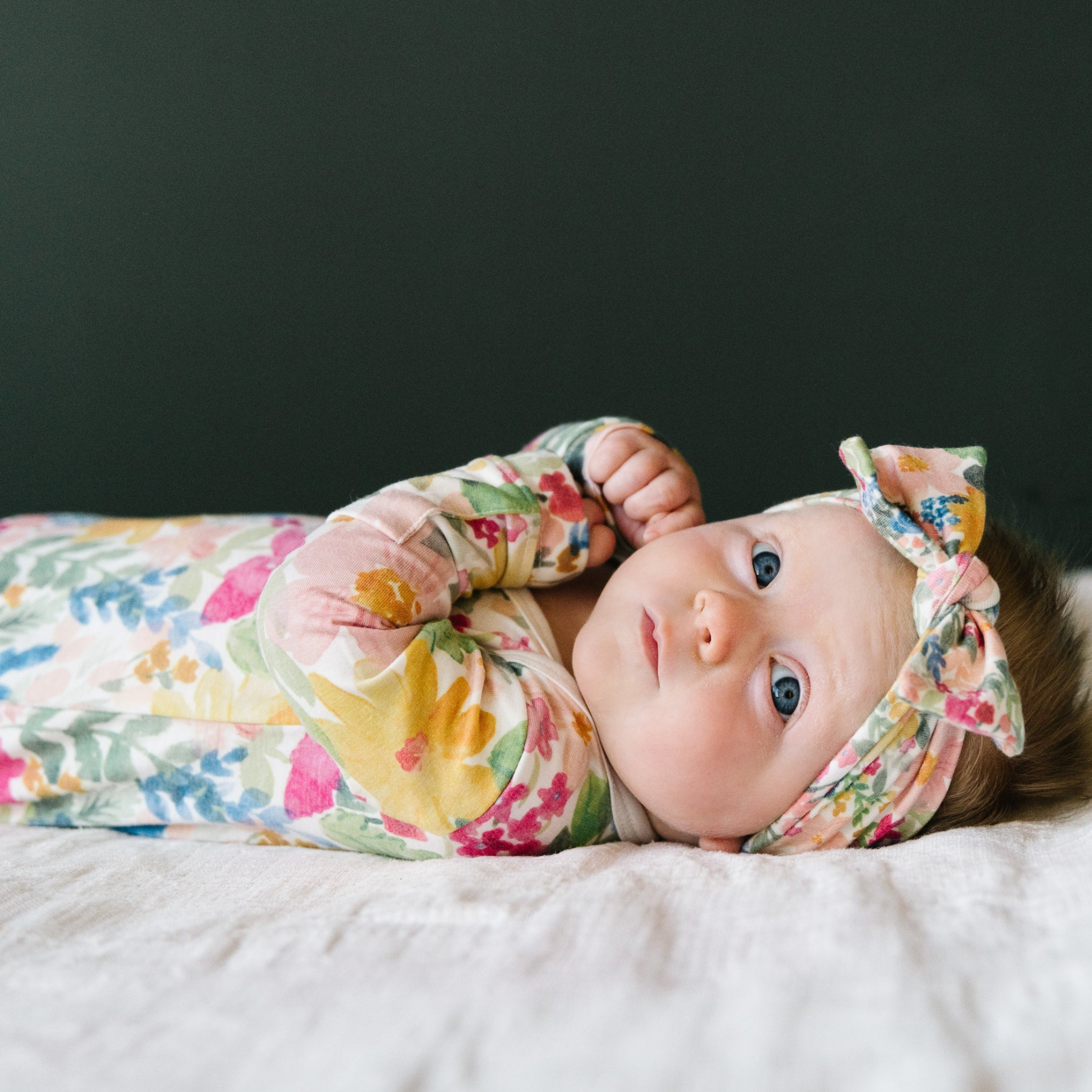 Soft Newborn Knotted Gown for Baby Girls & Boys - Organic Cotton Sleepwear | Perfect for Hospital, Photo Shoots & First Outfits