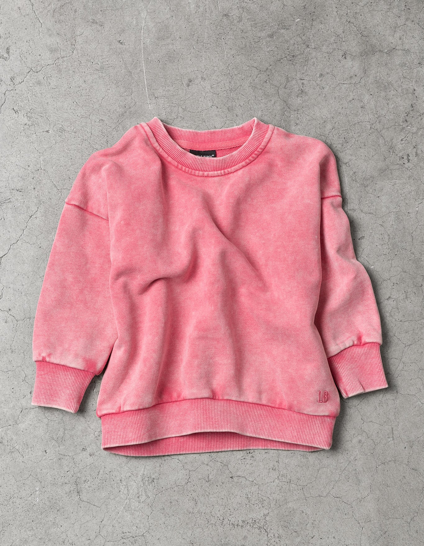 Washed Crewneck Sweatshirt - Electric Pink | Soft & Comfortable Pullover for Women & Men | Perfect for Casual Wear, Gym, and Lounge